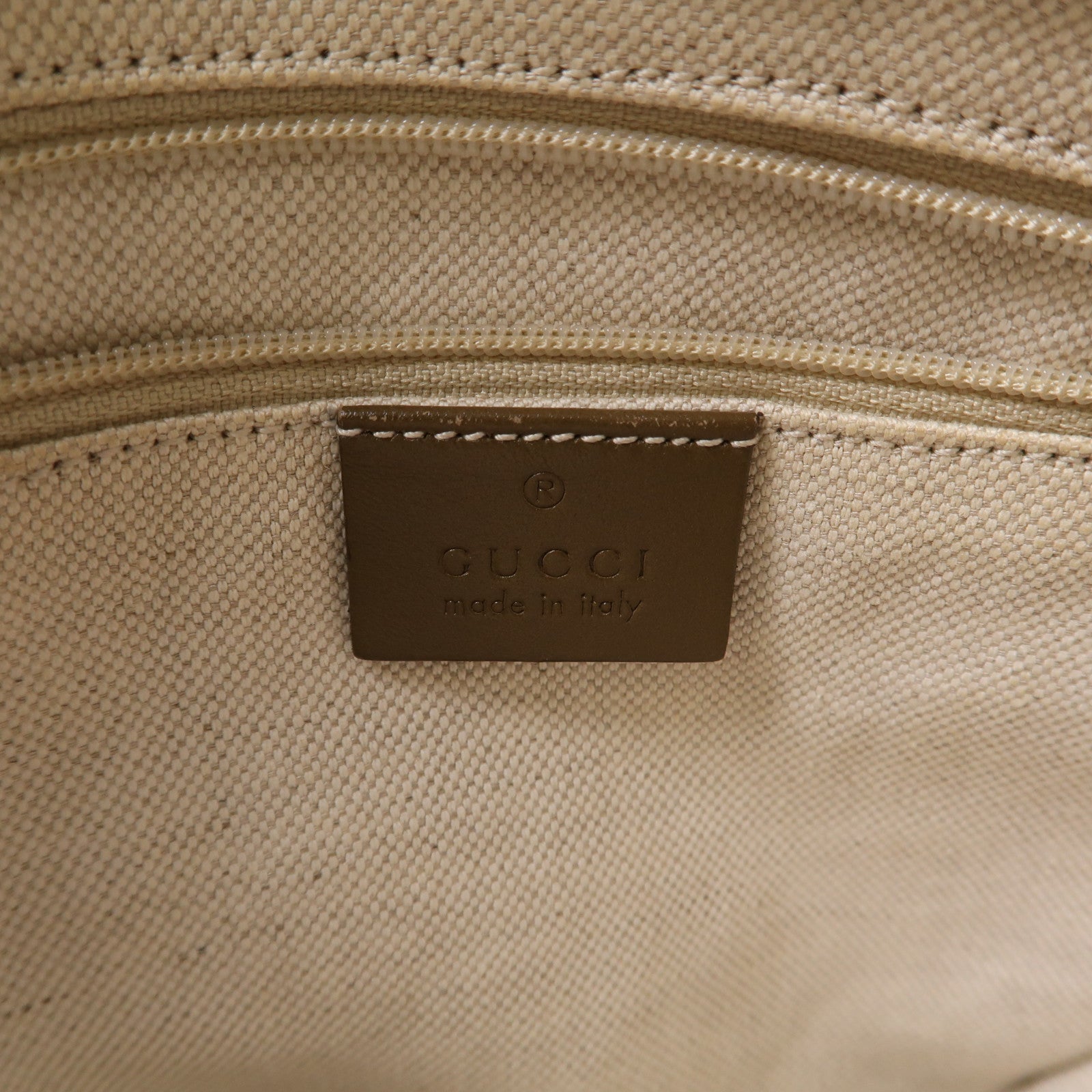 GUCCI 帆布/牛皮皮革2 Way Shoulder金扣手挽肩背兩用袋啡色