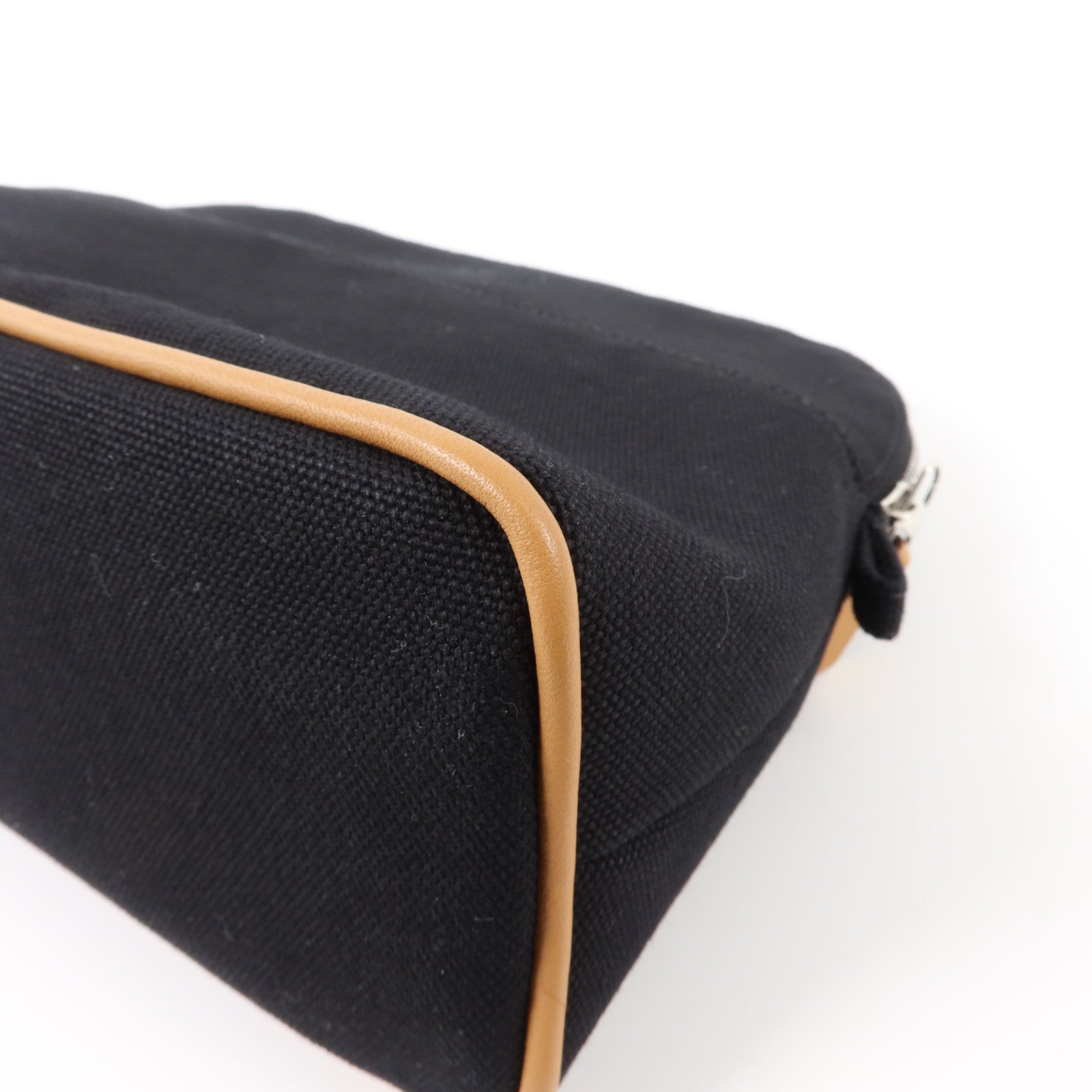 HERMES 帆布Bolide Case Medium銀扣手拿包