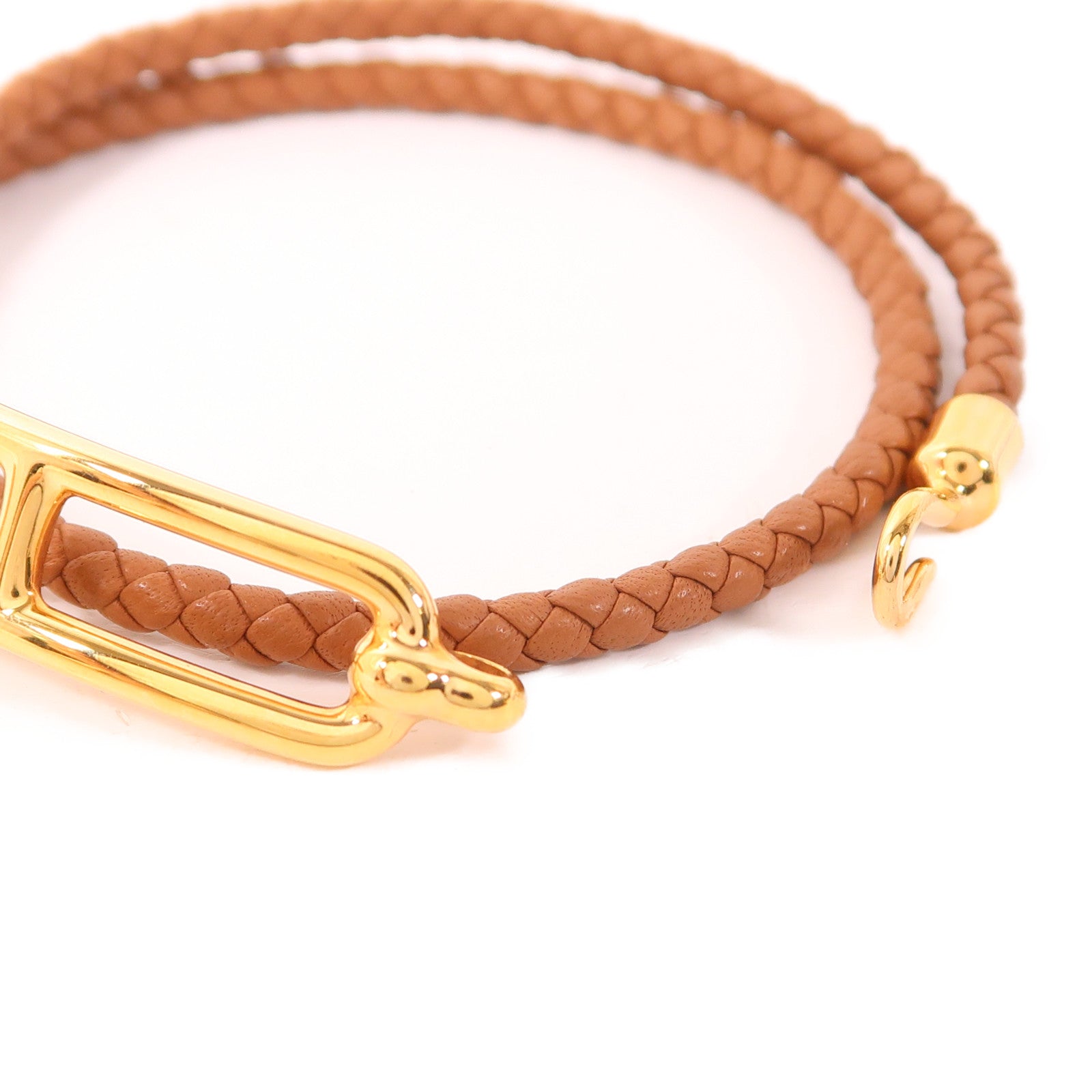 HERMES Swift皮革Roulis Double Tour手鐲