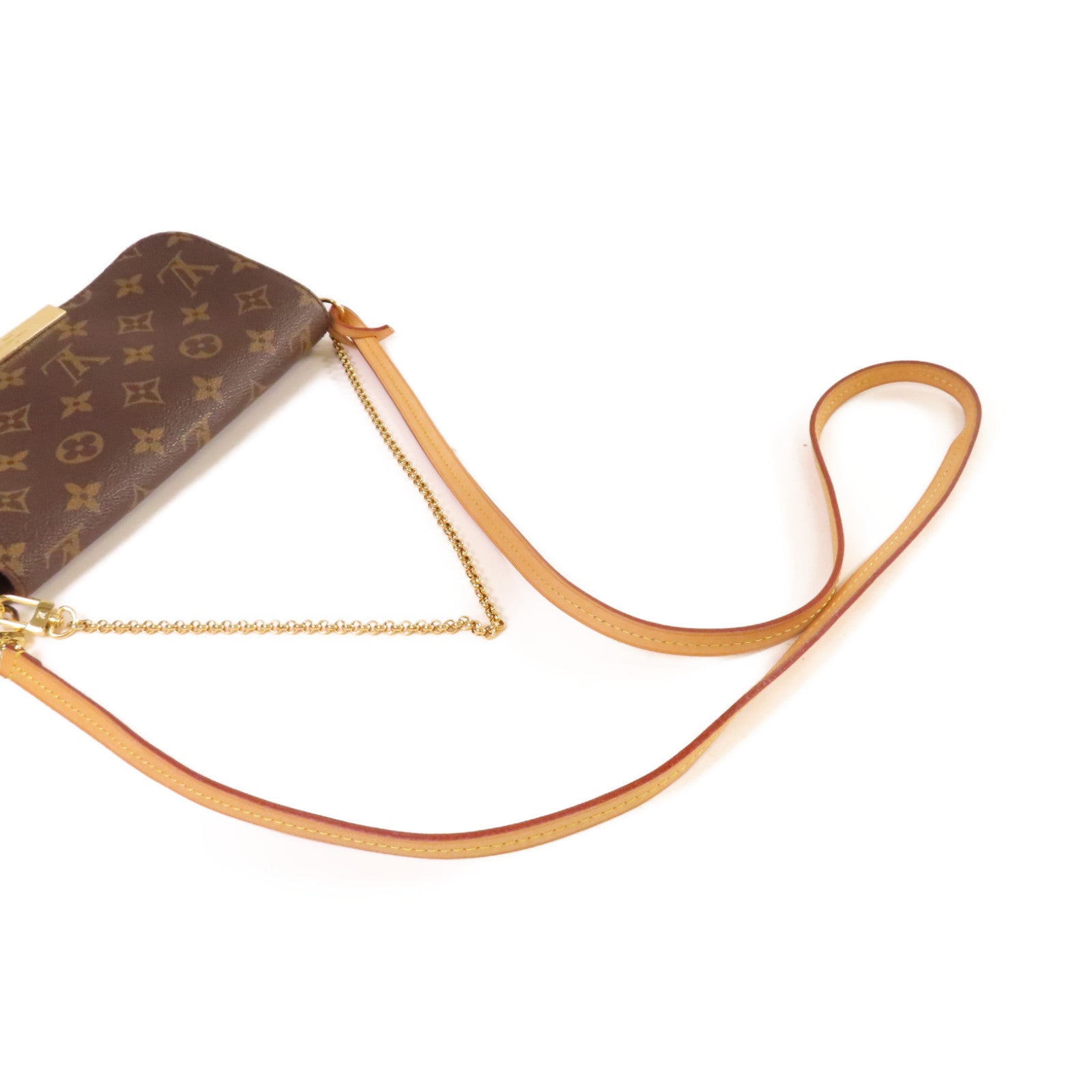 LOUIS VUITTON Monogram Favorite PM 2Way Shoulder Bag金扣手挽肩背兩用袋啡色