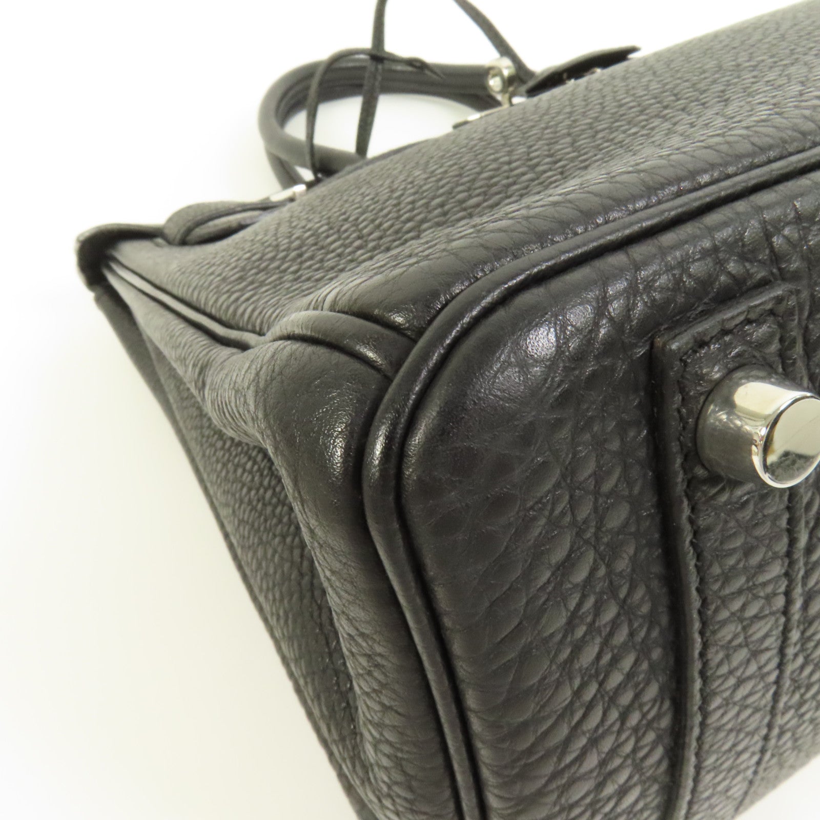 HERMES Togo皮革Birkin 30銀扣手挽袋Noir