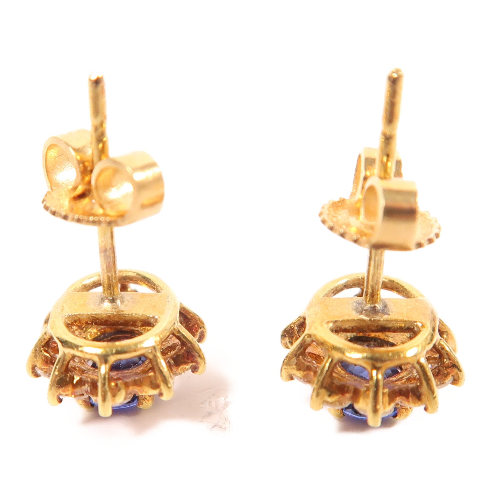 JEWELRY 【激減優惠】K18黃金/藍寶石/鑽石Sapphire Diamond Earrings耳環