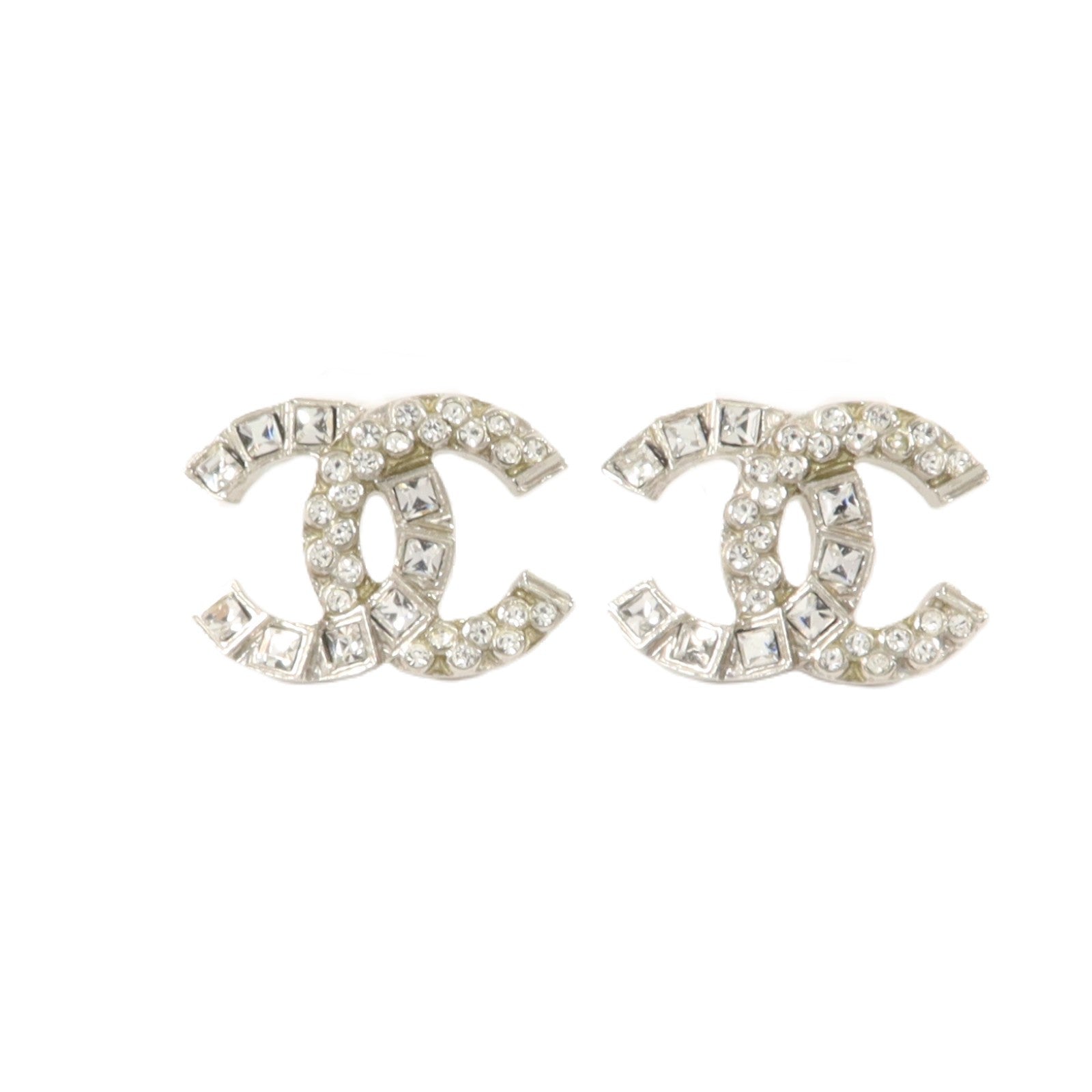 CHANEL 金屬/水晶Pierced Earring耳環