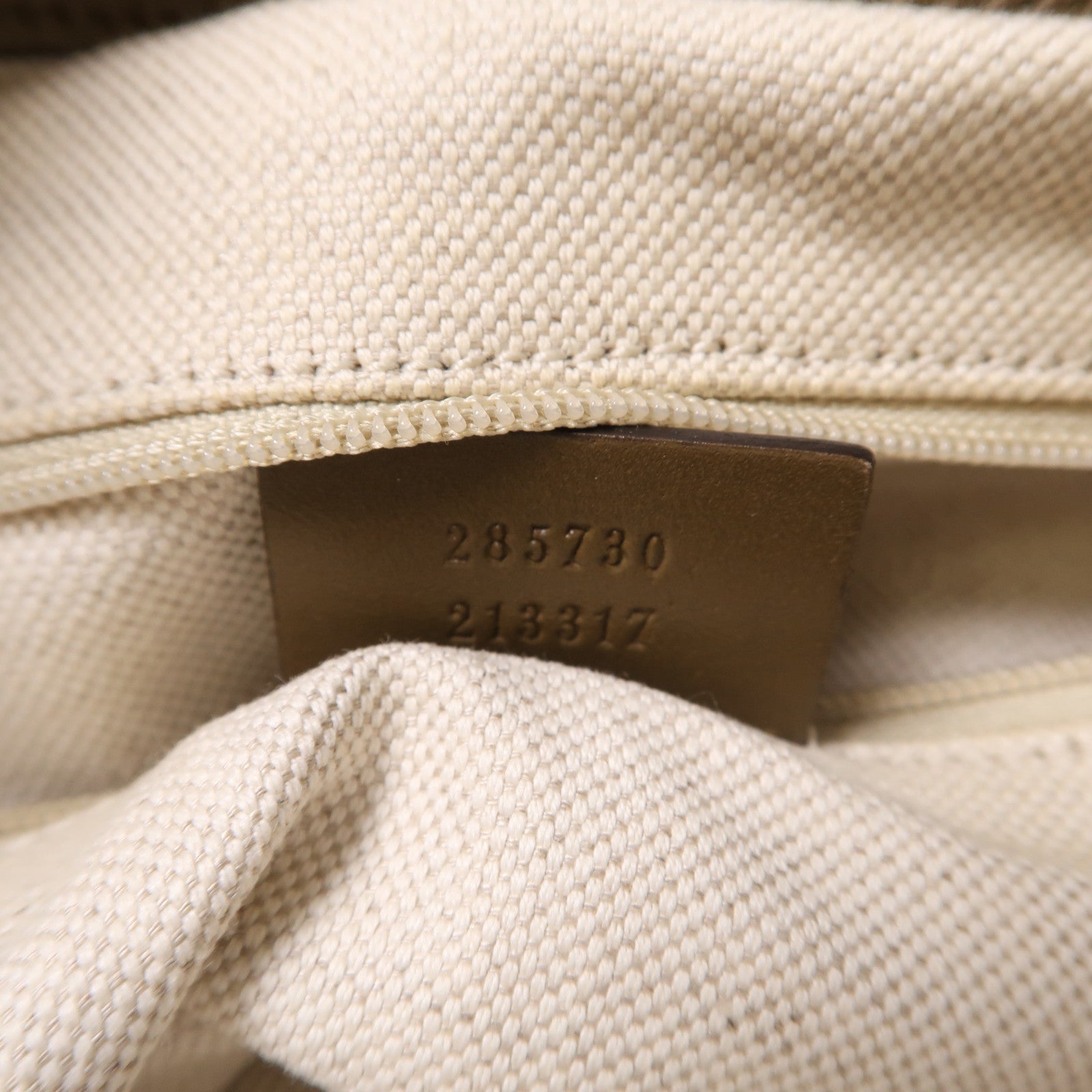 GUCCI 帆布/牛皮皮革2 Way Shoulder金扣手挽肩背兩用袋啡色