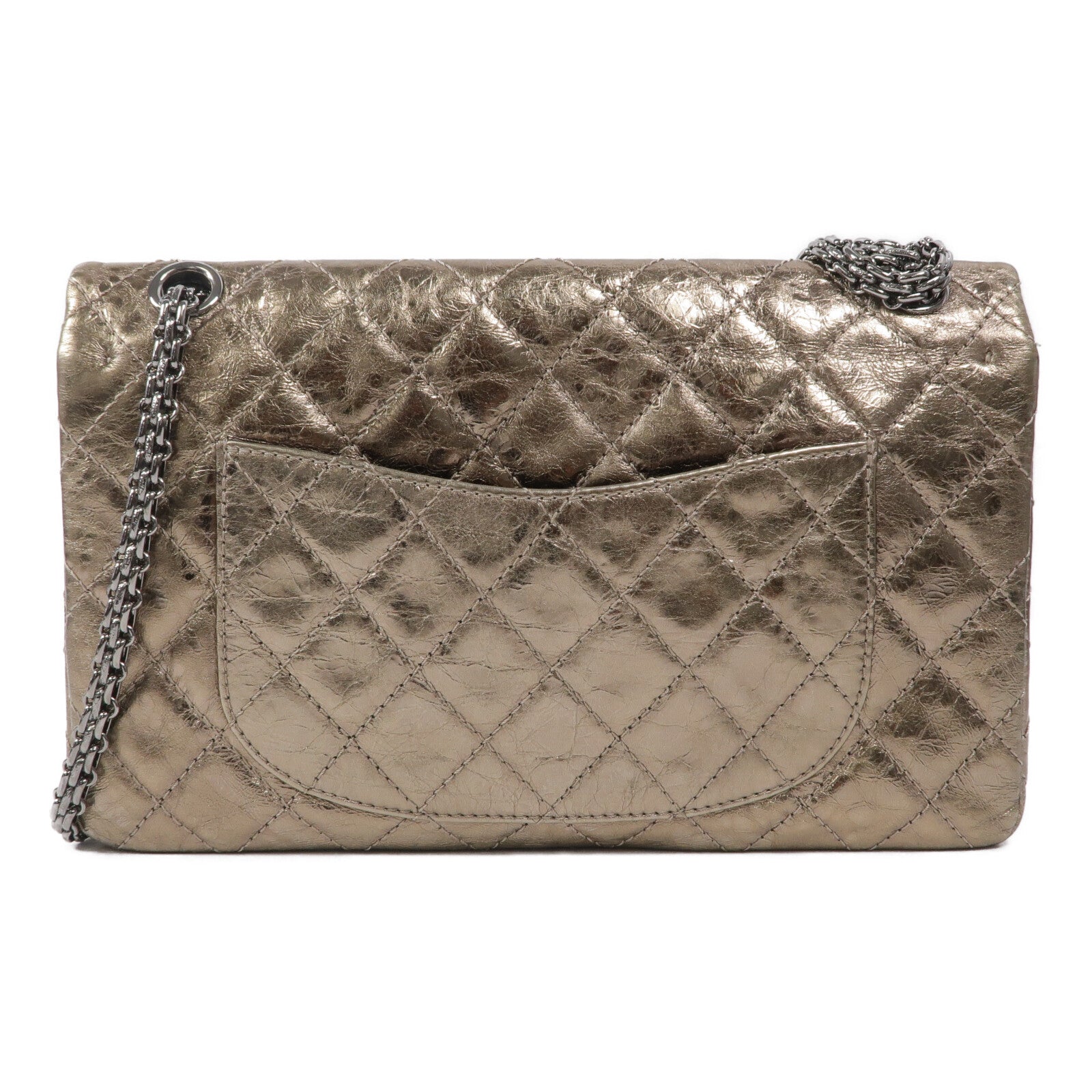 CHANEL 牛皮皮革2.55 Medium鏈帶肩背袋
