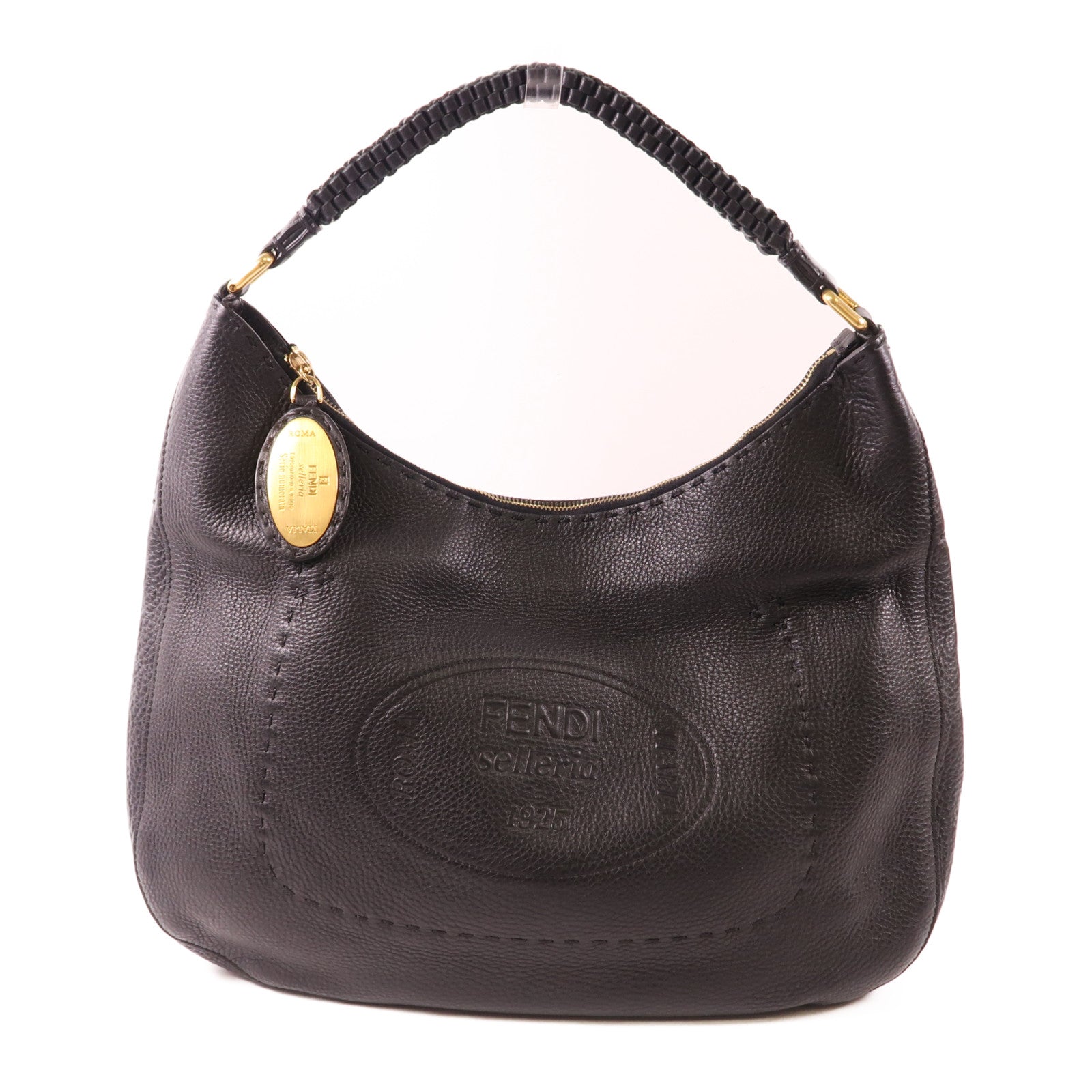 FENDI 牛皮皮革Shoulder Bag金扣肩背袋