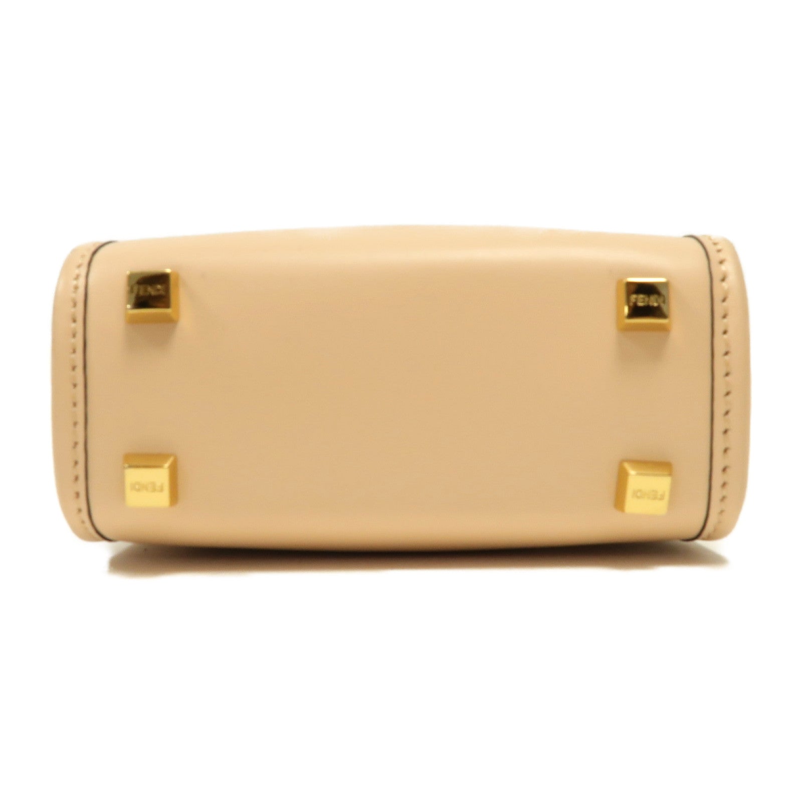 FENDI **【激減優惠】牛皮皮革Sunshine Mini金扣手挽肩背兩用袋裸色