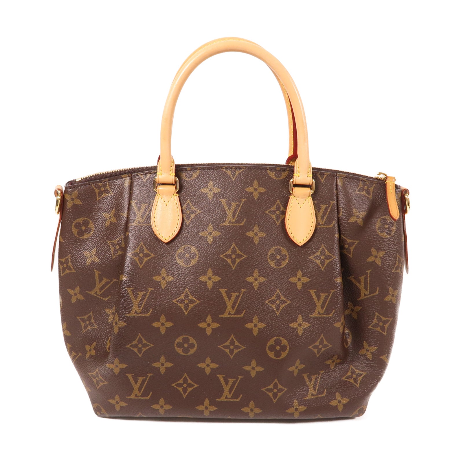 LOUIS VUITTON Monogram Turenne PM金扣手挽肩背兩用袋棕色
