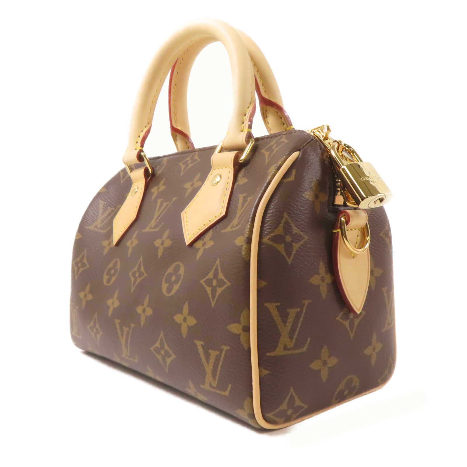 LOUIS VUITTON Monogram Speedy 20金扣手挽肩背兩用袋啡色