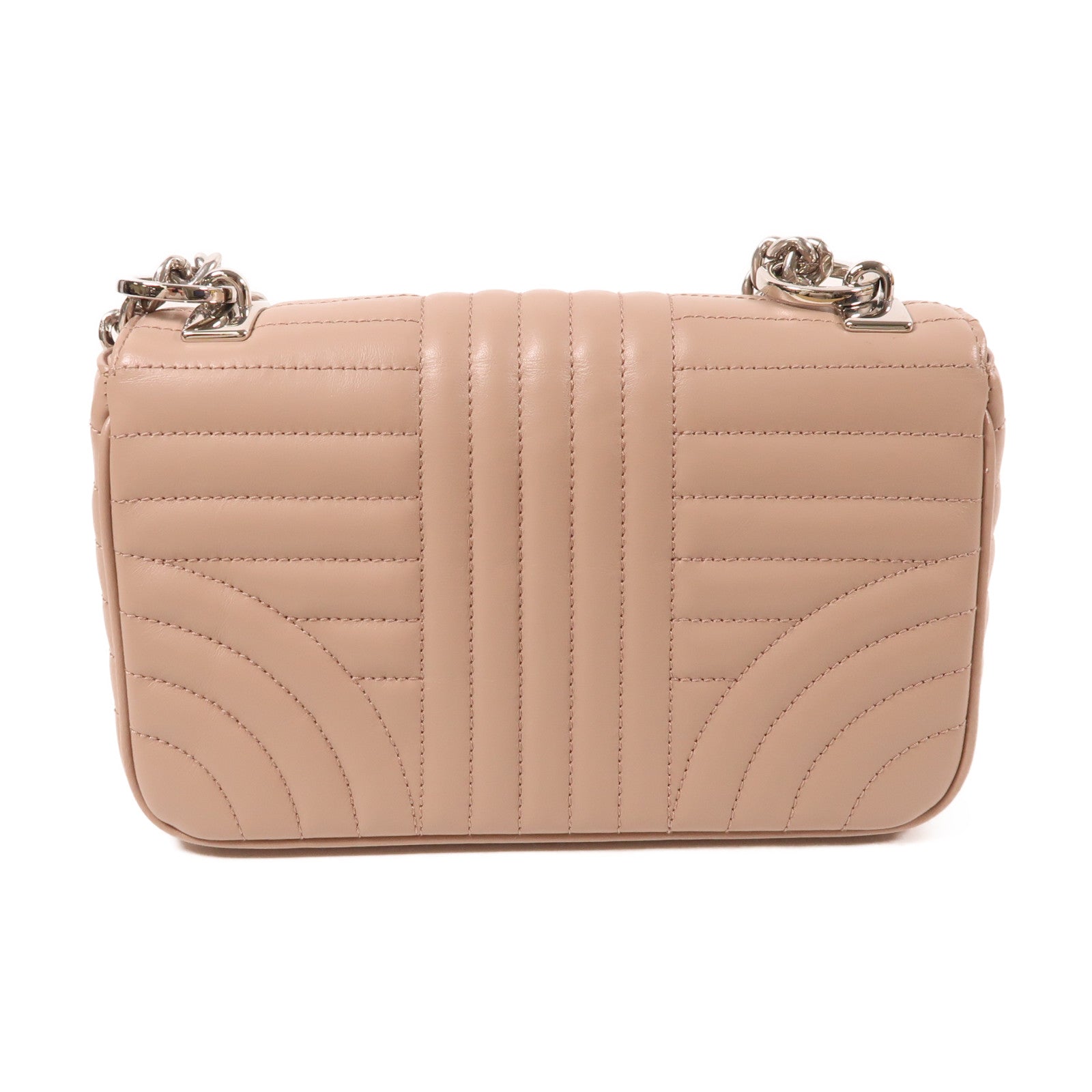 PRADA 羊皮皮革Chain Shoulder銀扣鏈帶肩背袋