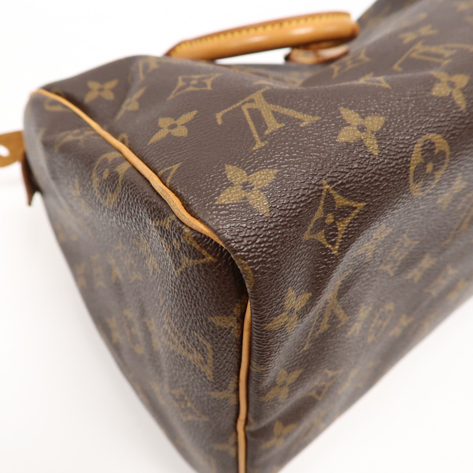 LOUIS VUITTON Monogram Speedy 30金扣手挽袋啡色