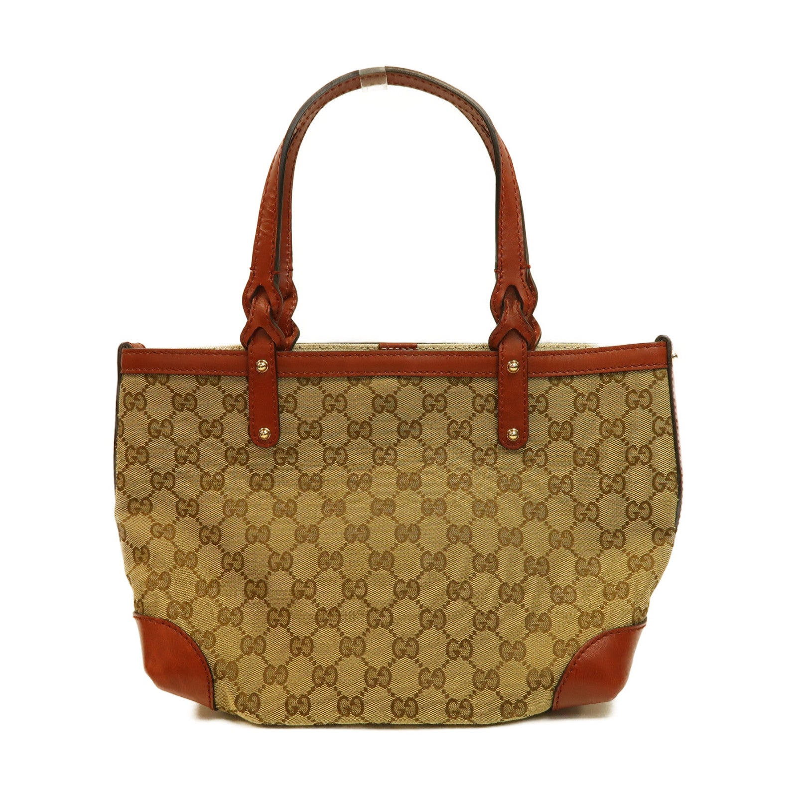 GUCCI 帆布Shoulder Bag金扣肩背袋啡色