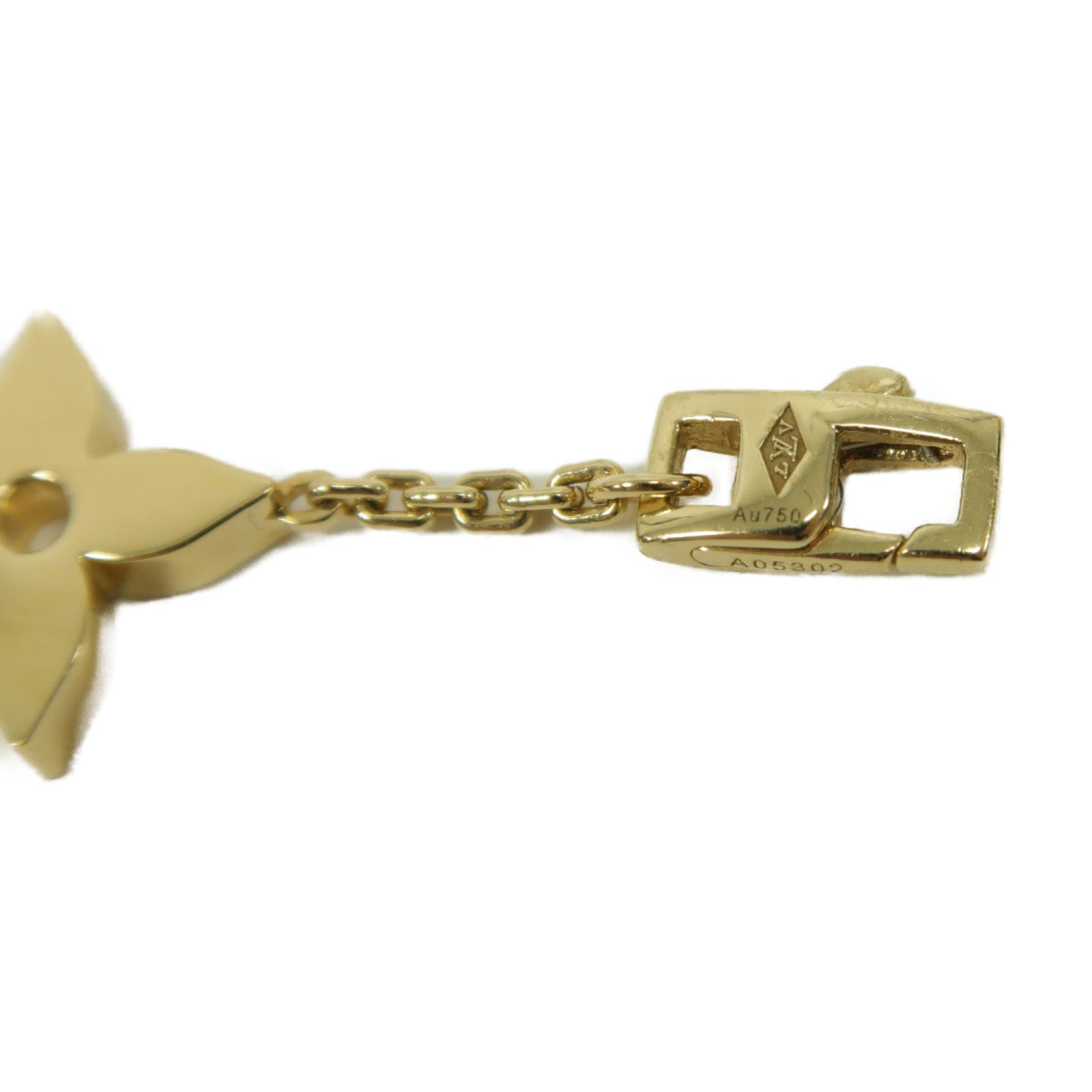 LOUIS VUITTON 18K黃金/0.08ct鑽石Idylle Blossom Monogram手鏈金色