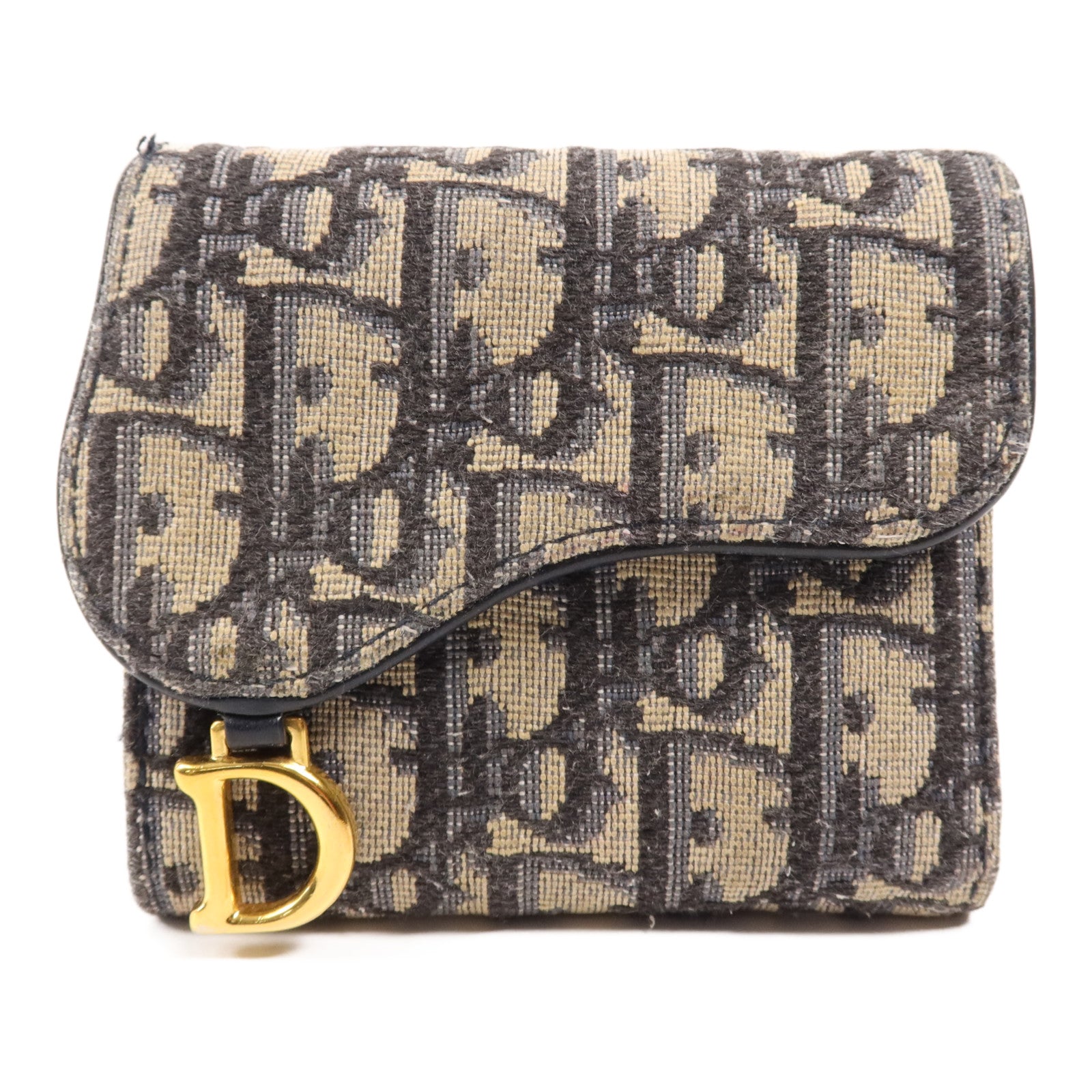 Dior 帆布Wallet金扣錢包