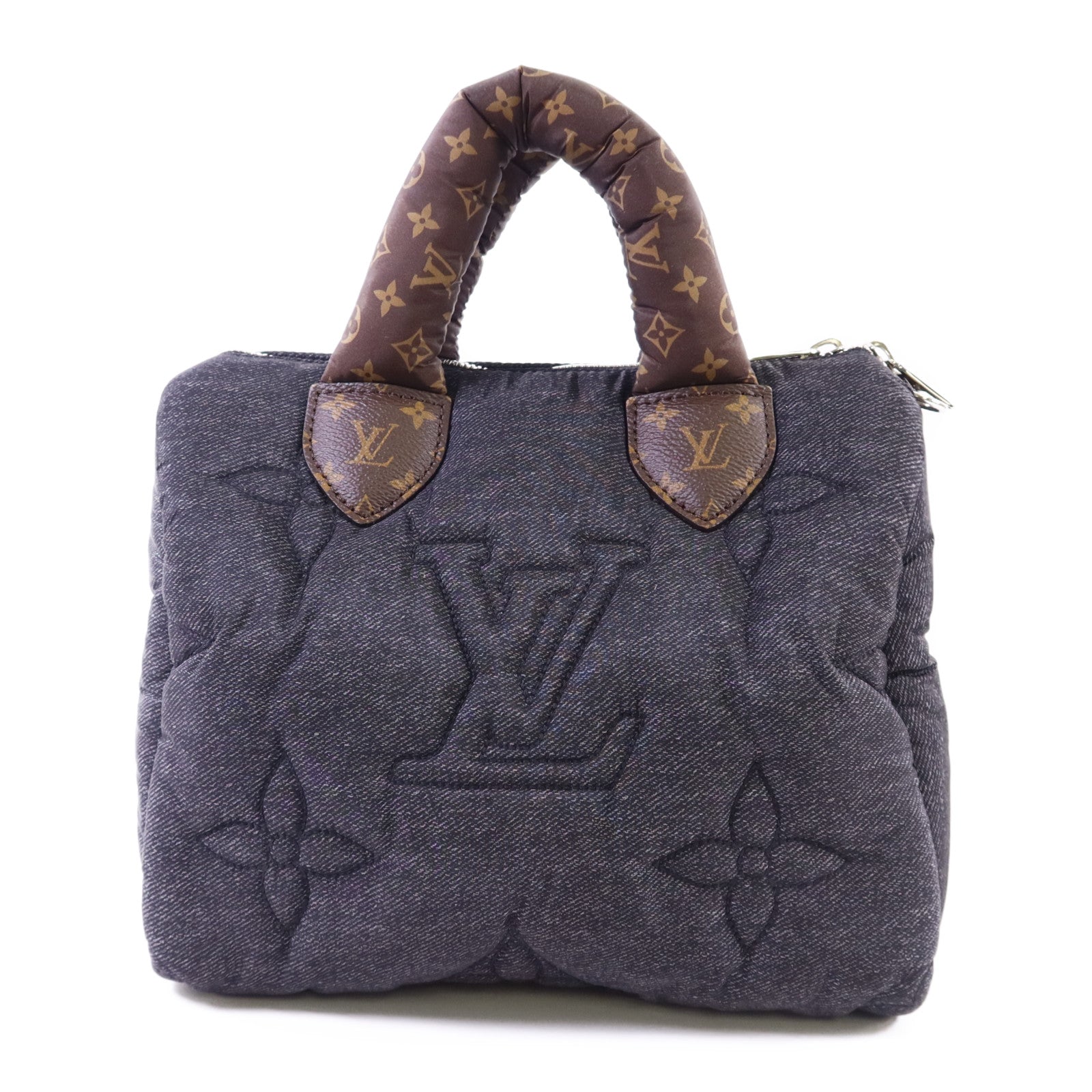 LOUIS VUITTON Puffygram Speedy Bandouliere 25銀扣手挽肩背兩用袋