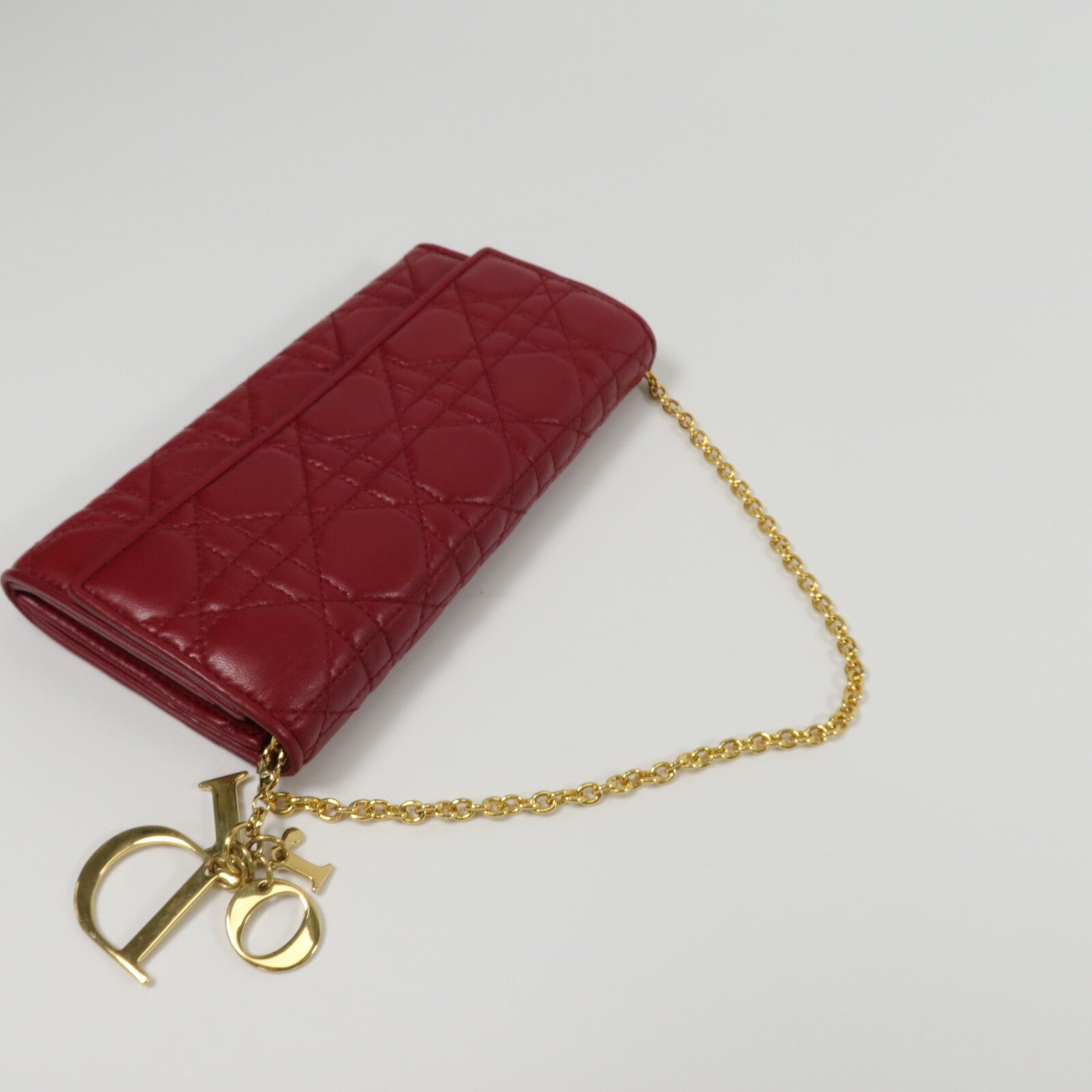Dior 羊皮皮革Lady Dior Wallet On Chain鏈帶肩背袋