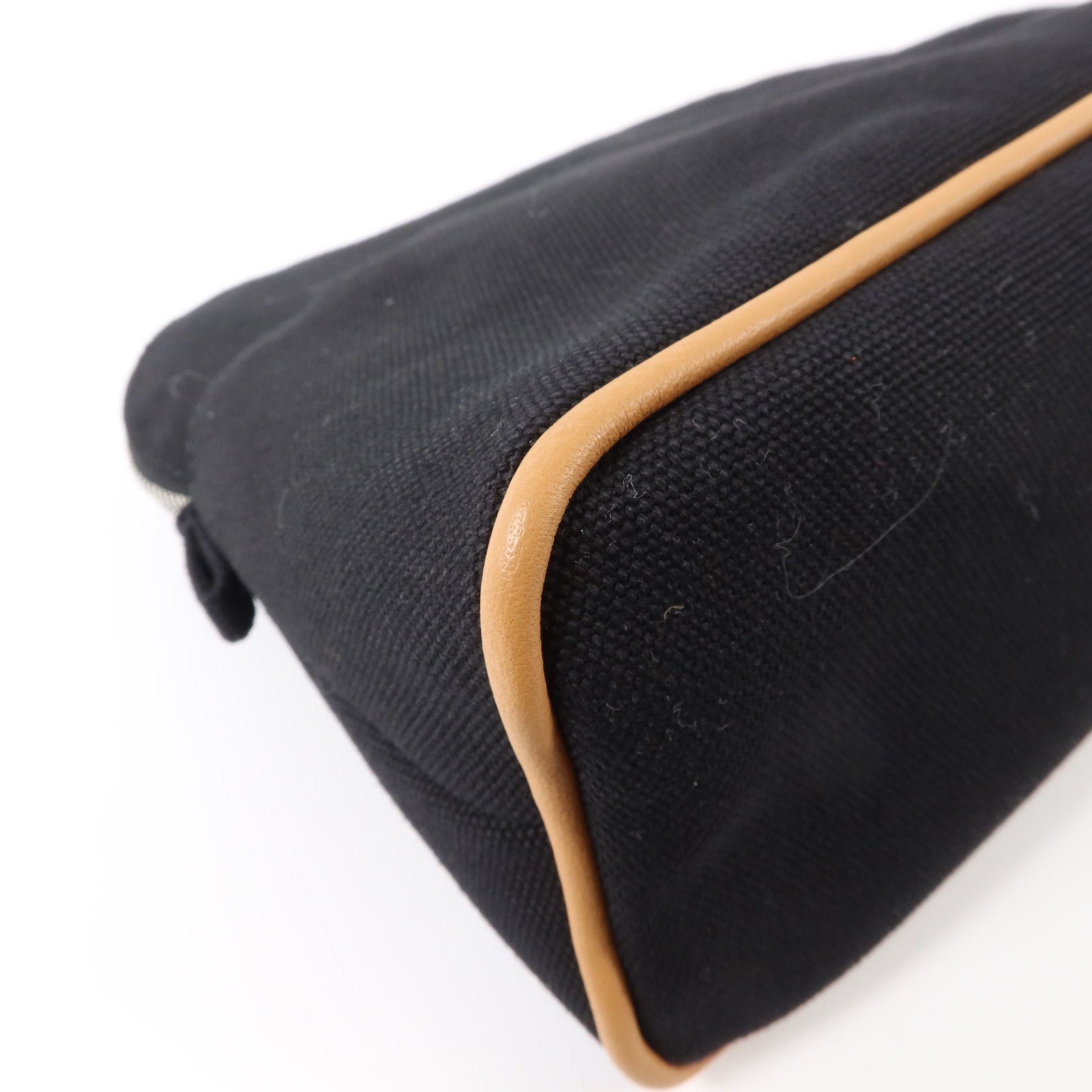 HERMES 帆布Bolide Case Medium銀扣手拿包
