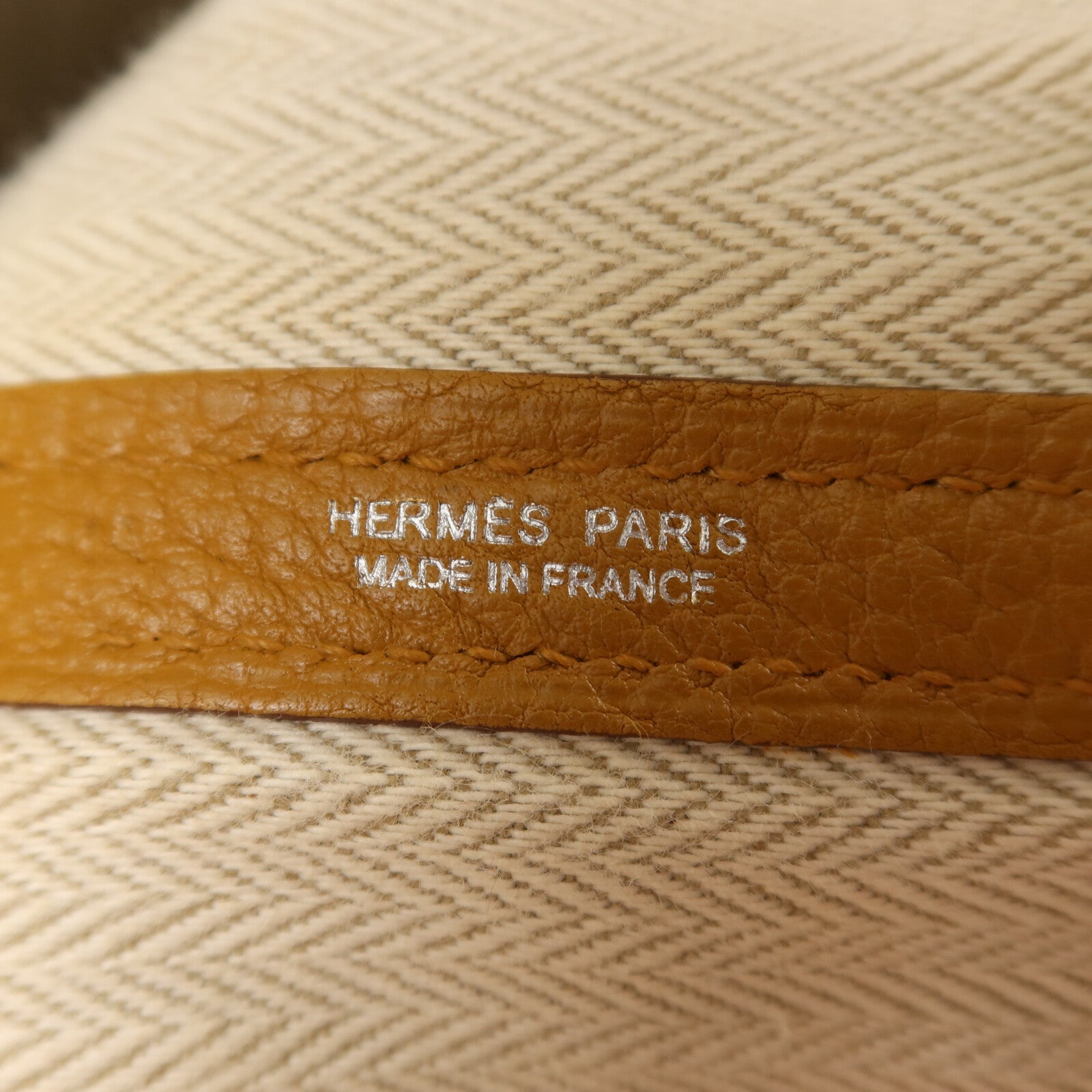 HERMES Negonda皮革Garden Party PM手挽袋Sesame