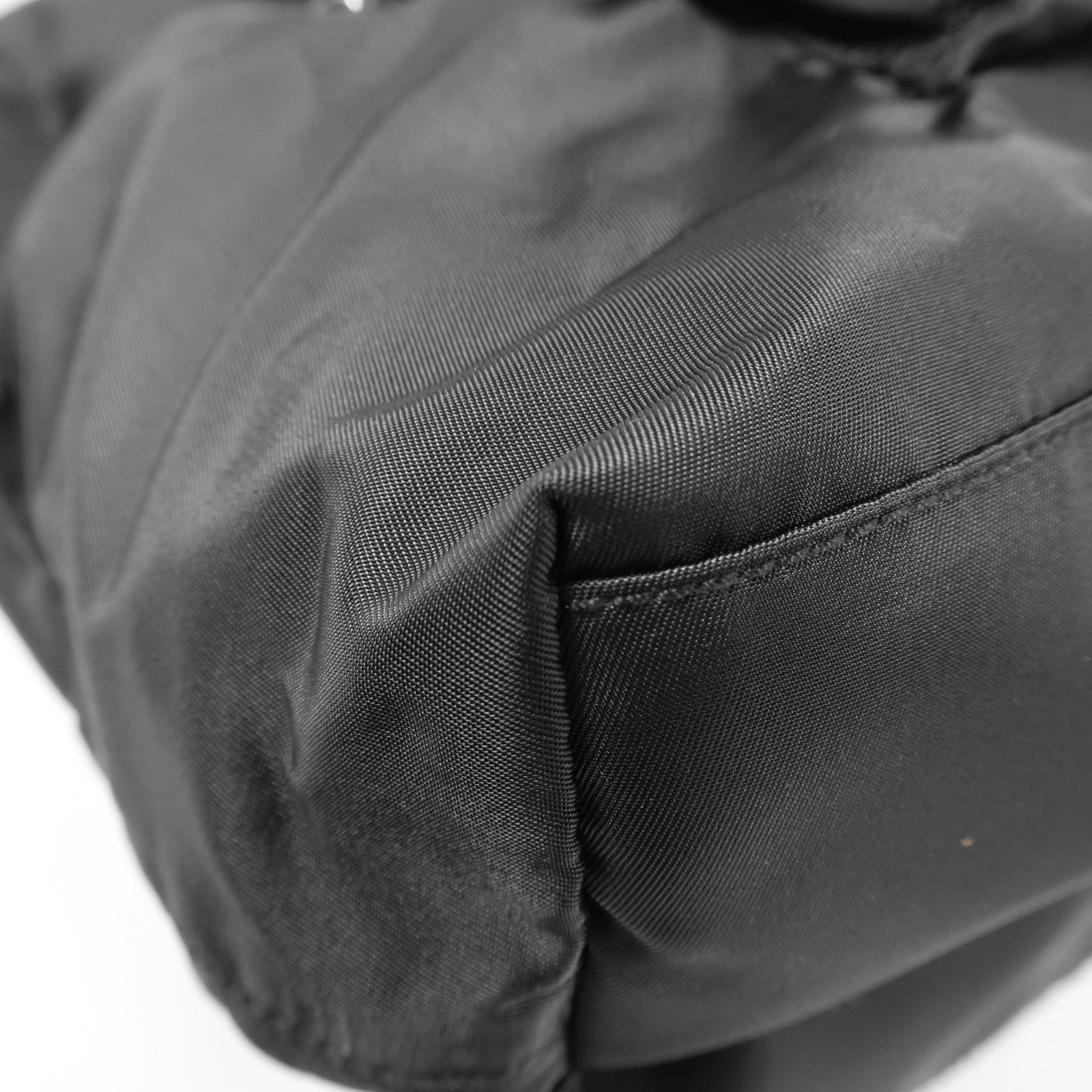 PRADA 尼龍2 way Shoulder Bag銀扣手挽肩背兩用袋黑色