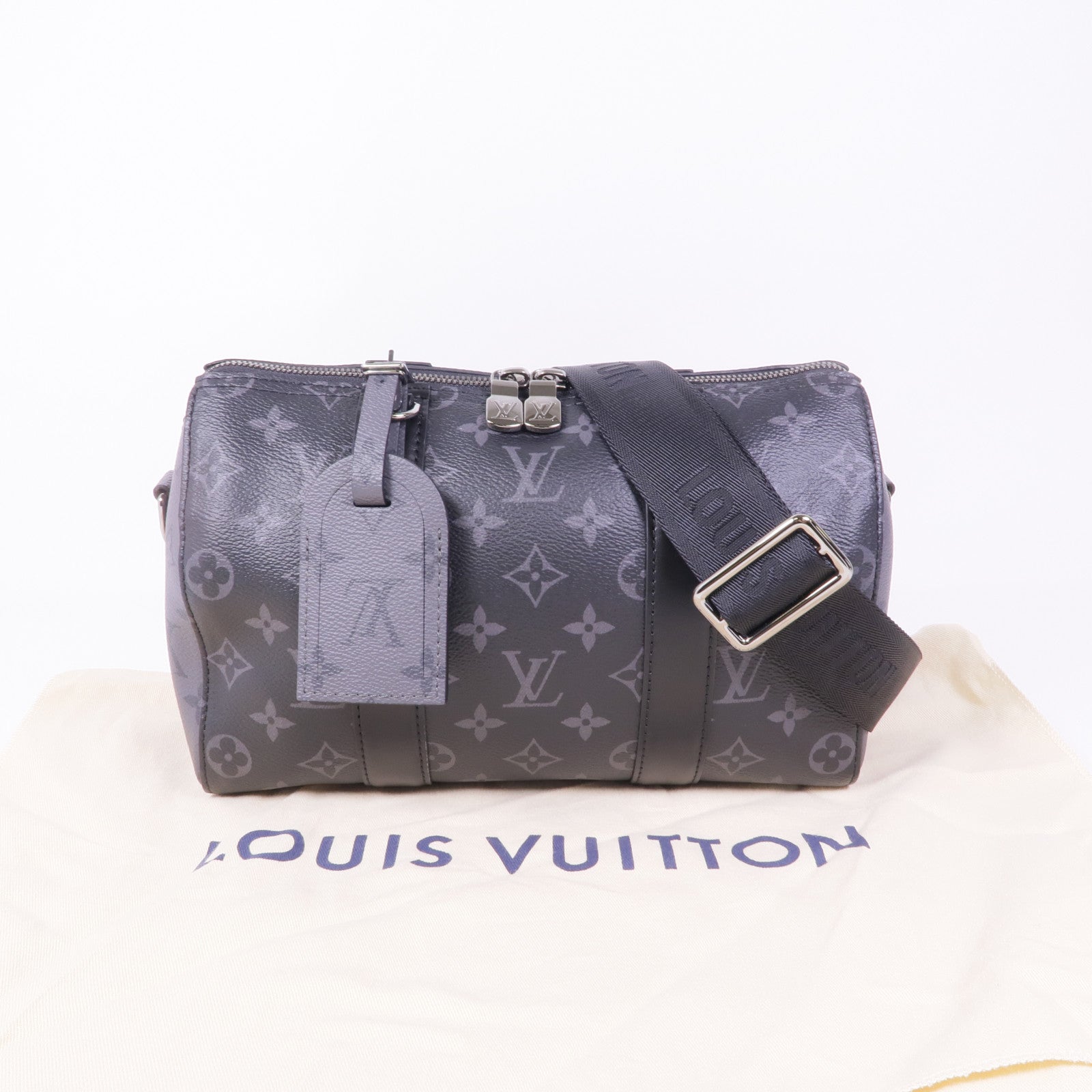 LOUIS VUITTON LV City Keepall Shoulder Bag M45936 Monogram Eclipse Black