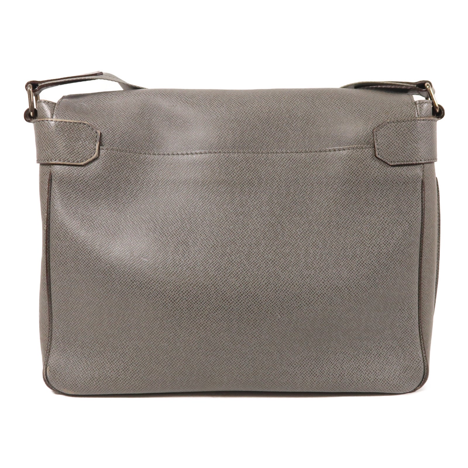 LOUIS VUITTON Taiga Roman MM銀扣肩背袋