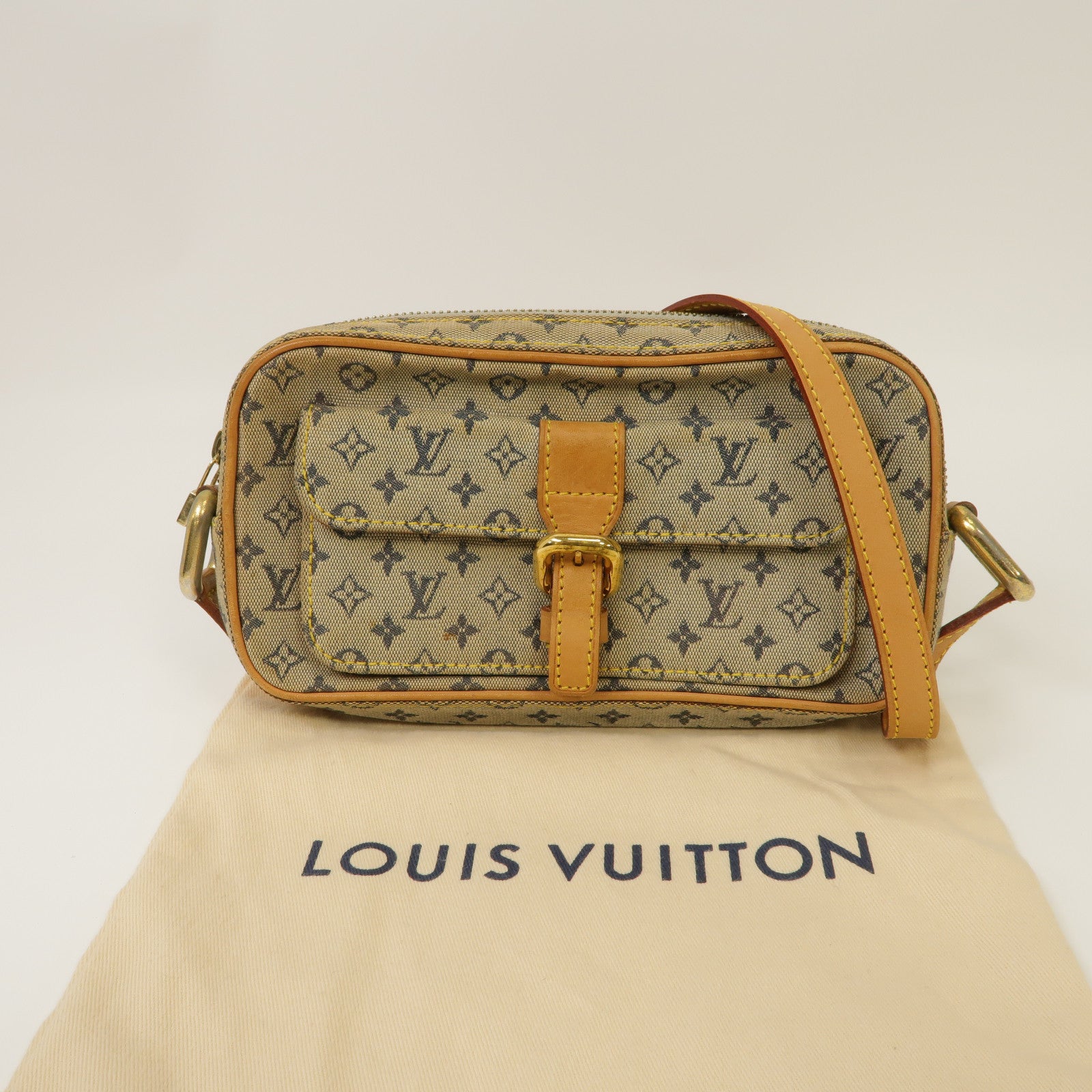 LOUIS VUITTON Monogram Mini Juliet MM金扣肩背袋藍色