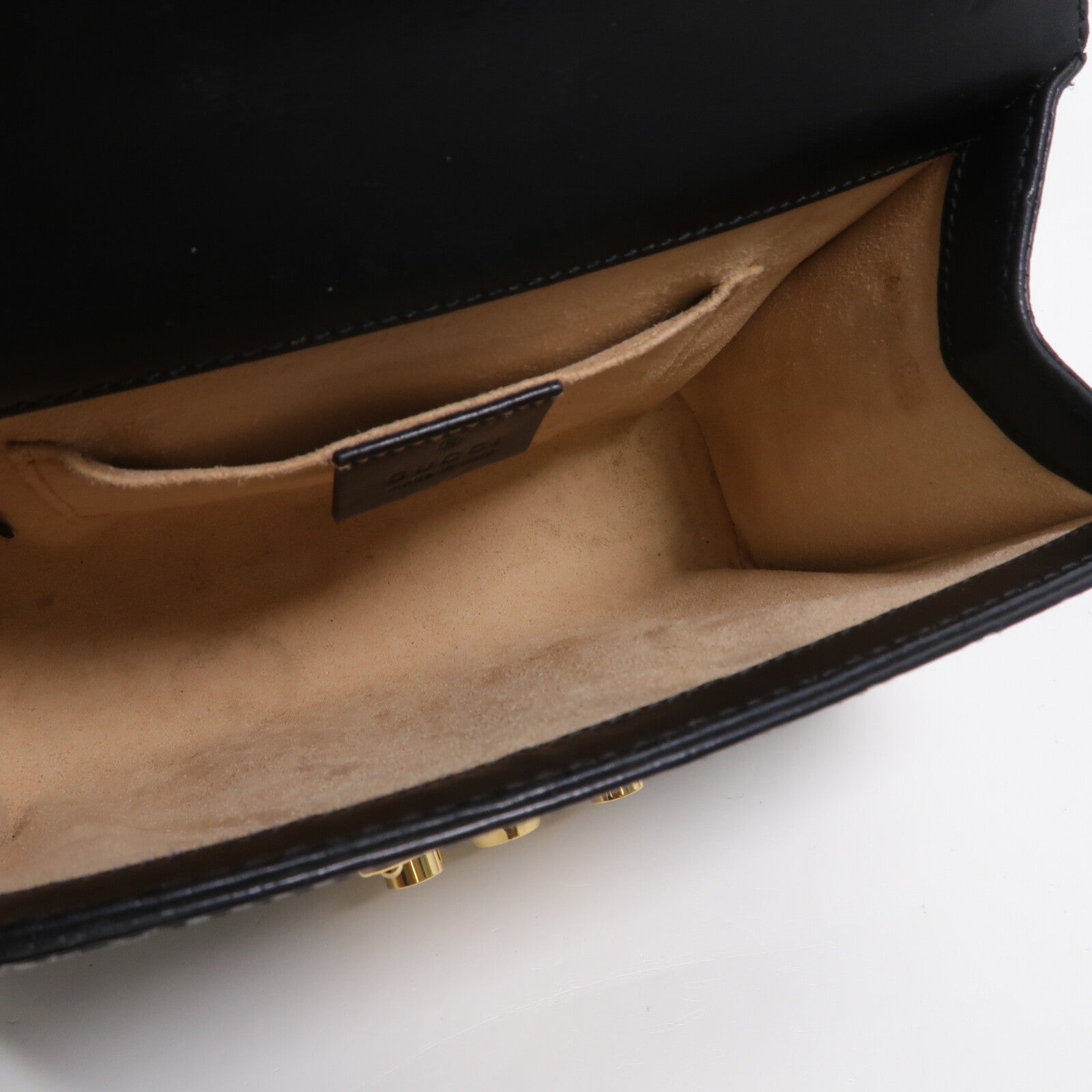GUCCI 牛皮皮革Padlock金扣鏈帶肩背袋