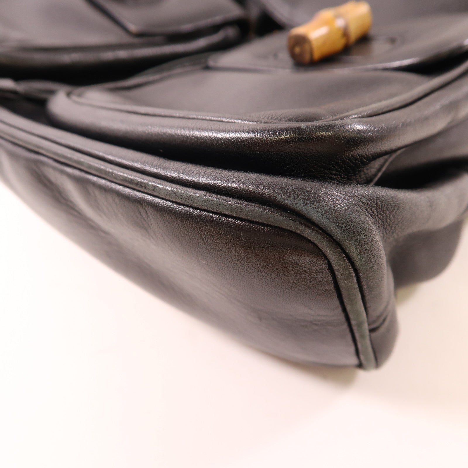 GUCCI 皮革Bamboo Backpack金扣背包