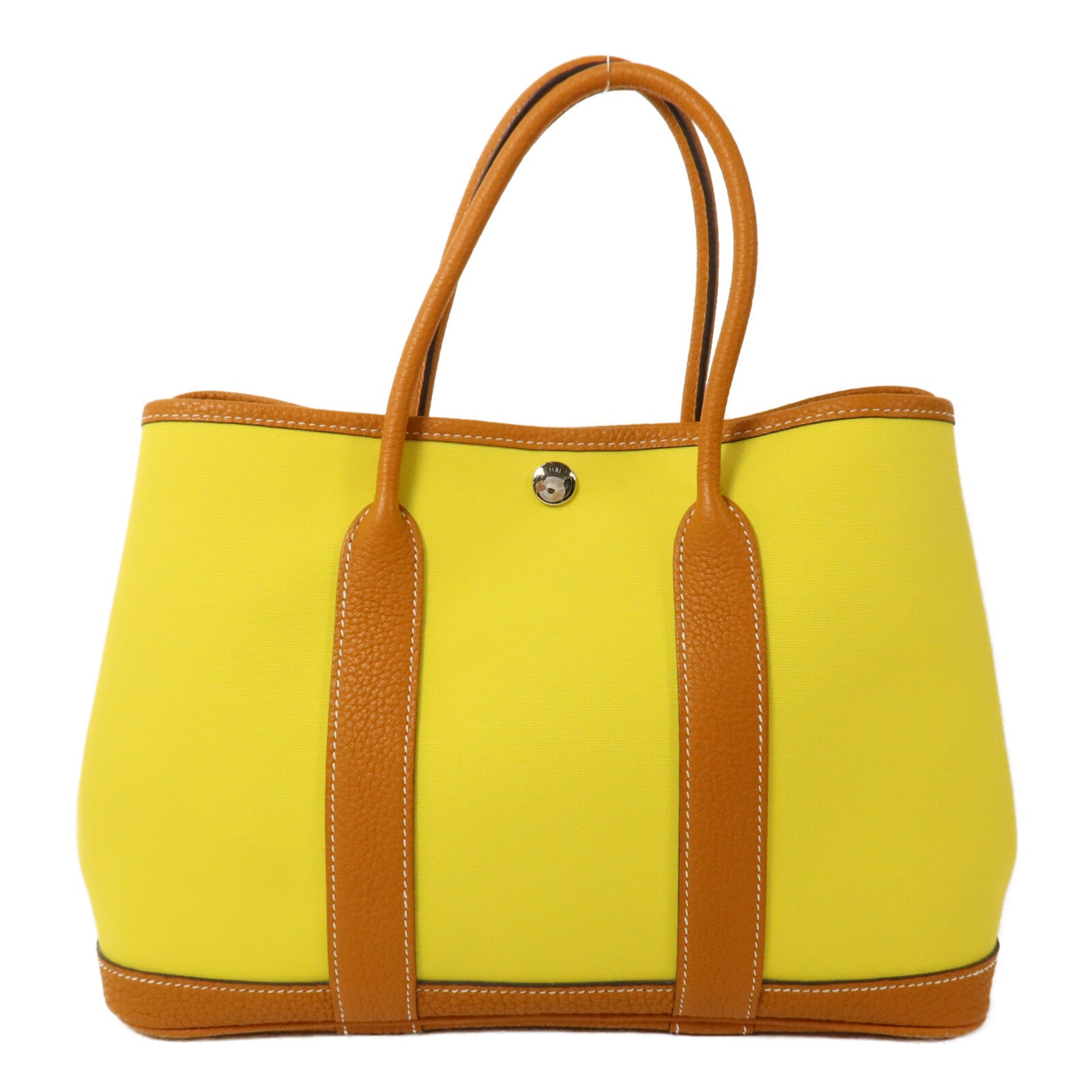 HERMES 帆布Garden Party TPM手挽袋Lime