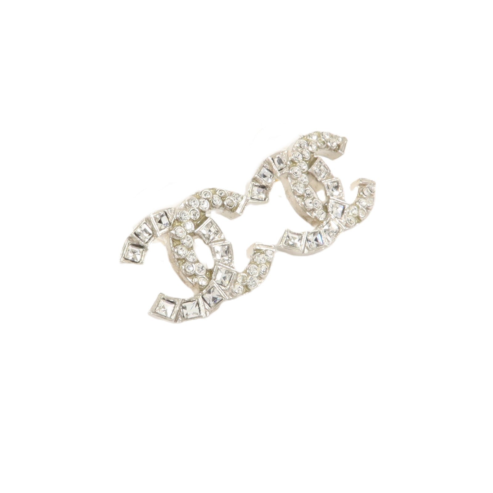 CHANEL 金屬/水晶Pierced Earring耳環