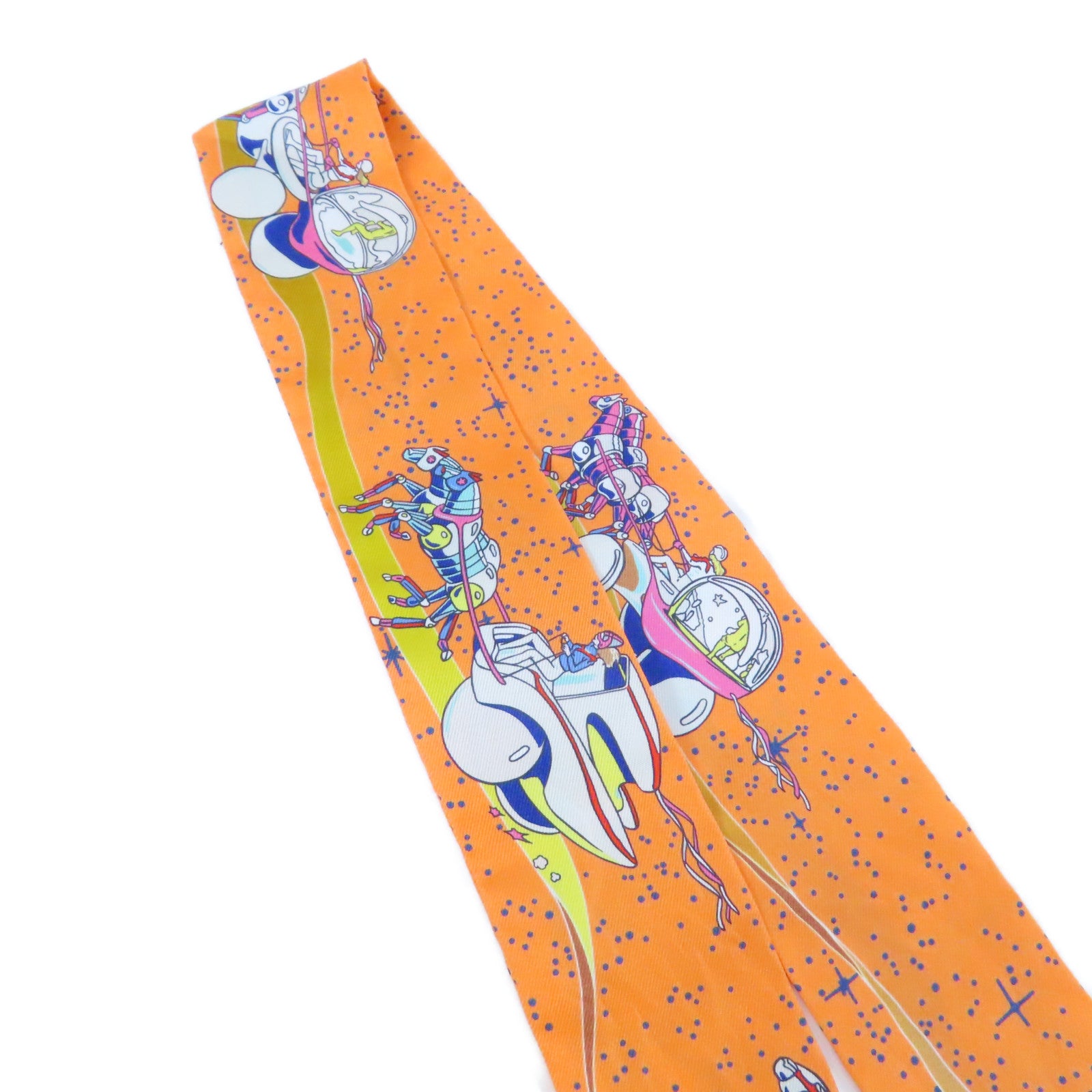 HERMES 【激減優惠】絲質Twilly Scarf絲巾橙色