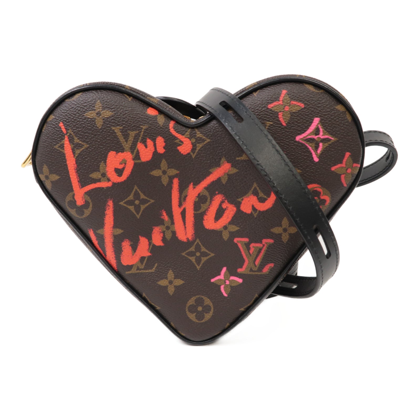 LOUIS VUITTON Monogram Sac Coeur Fall In Love金扣肩背袋啡色