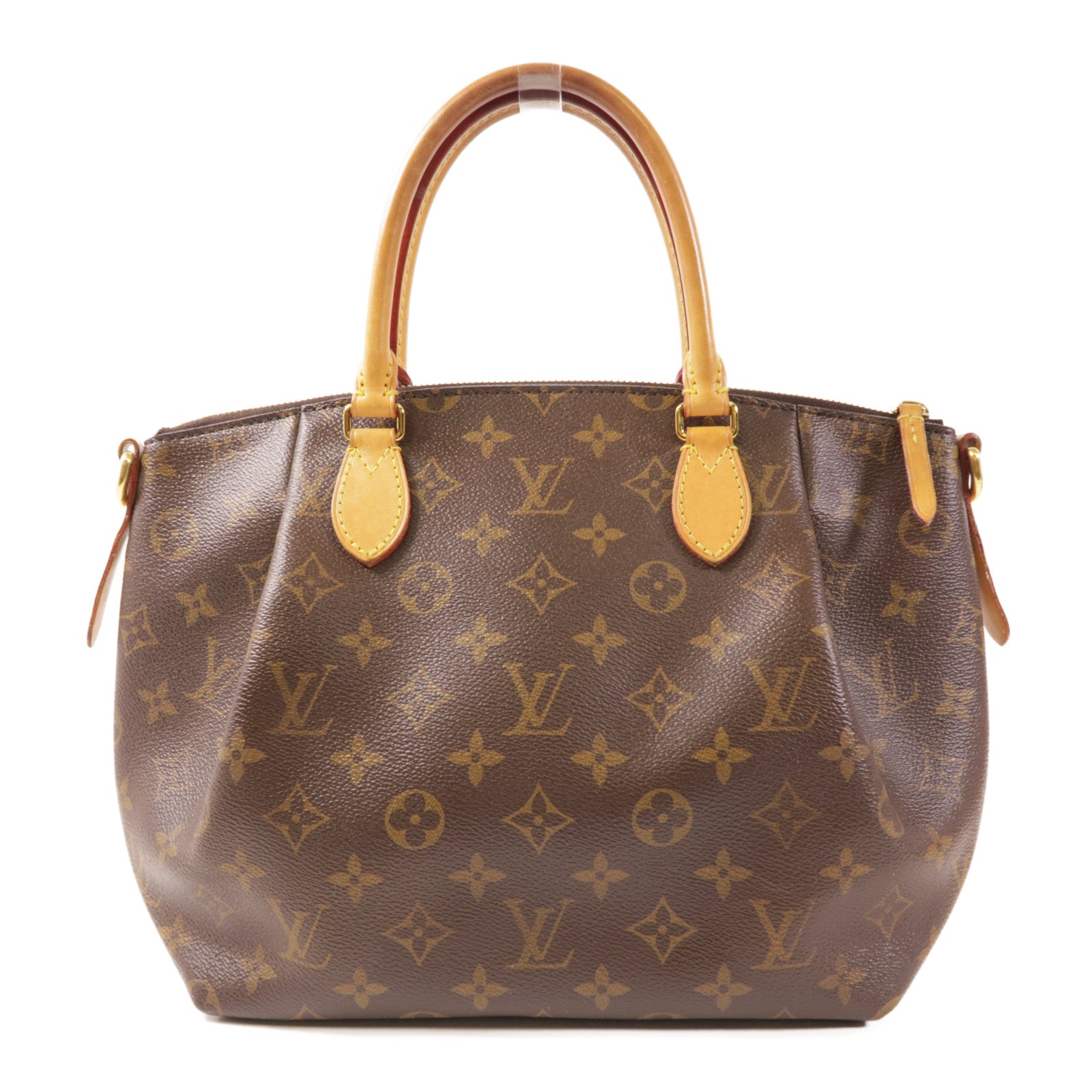LOUIS VUITTON Monogram Turenne MM金扣手挽肩背兩用袋棕色
