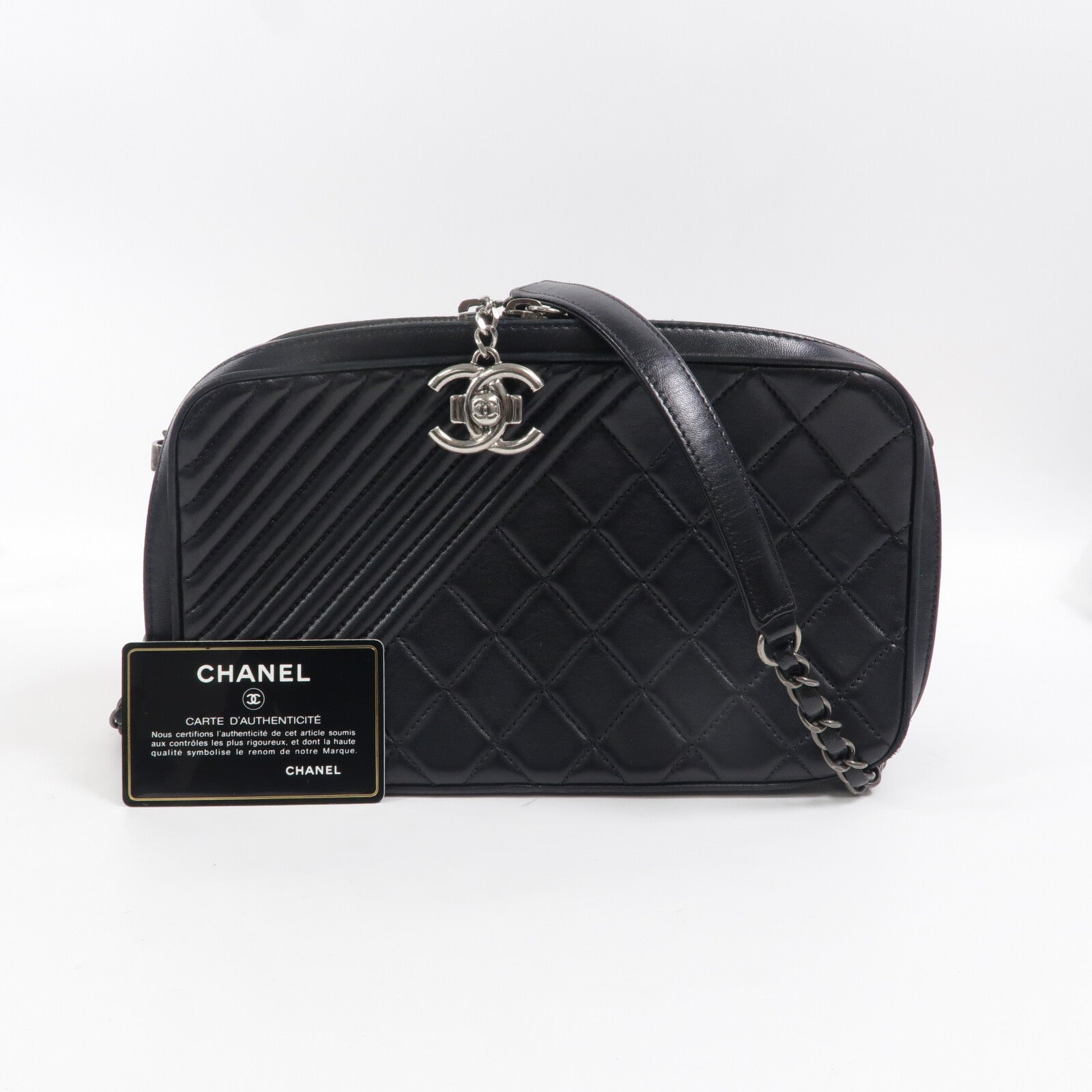 CHANEL 牛皮皮革Shoulder Bag鏈帶肩背袋