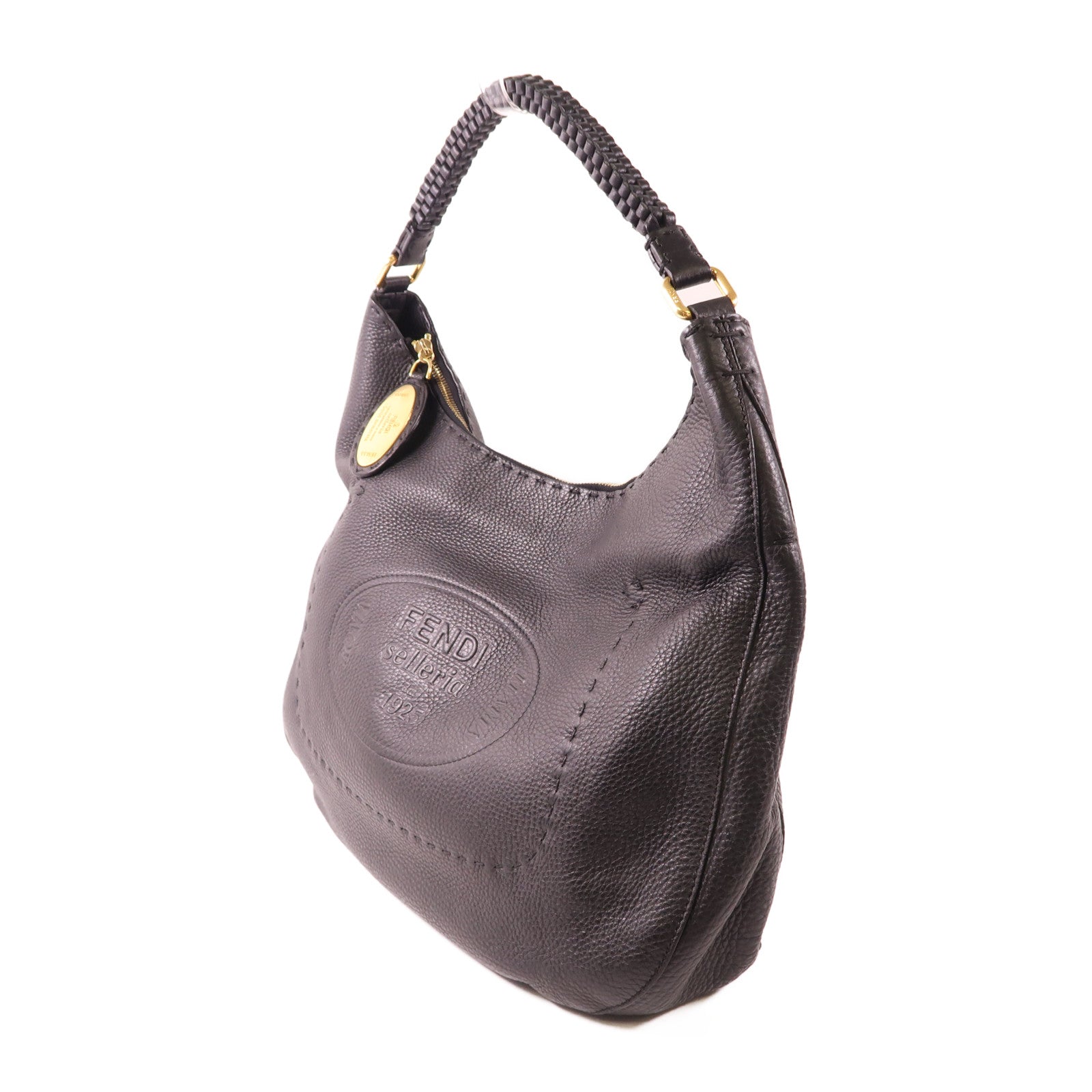 FENDI 牛皮皮革Shoulder Bag金扣肩背袋