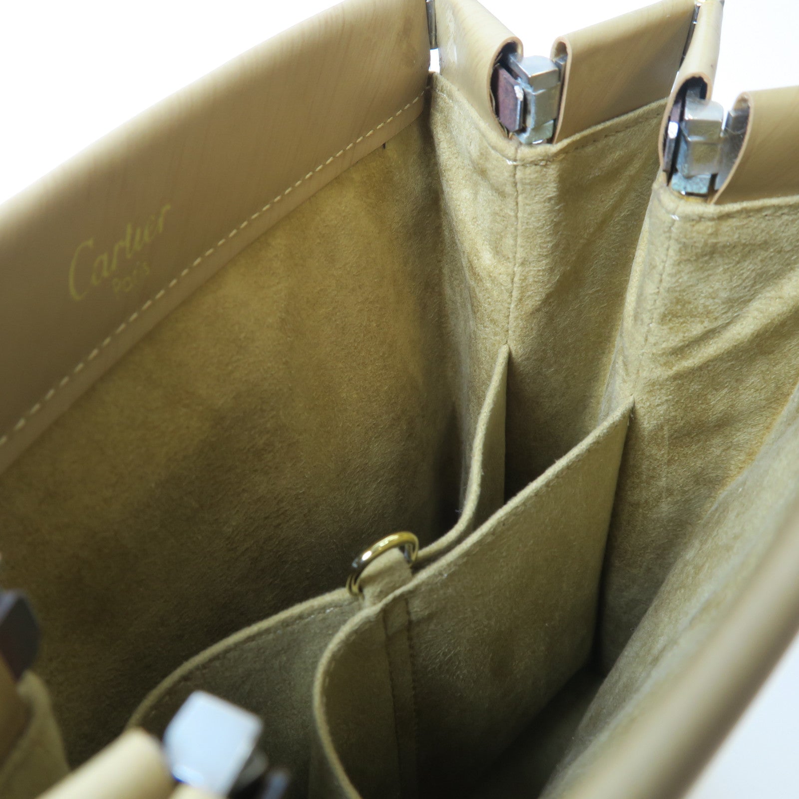 CARTIER 【激減優惠】牛皮皮革Trinity Handbag手挽袋淺褐色