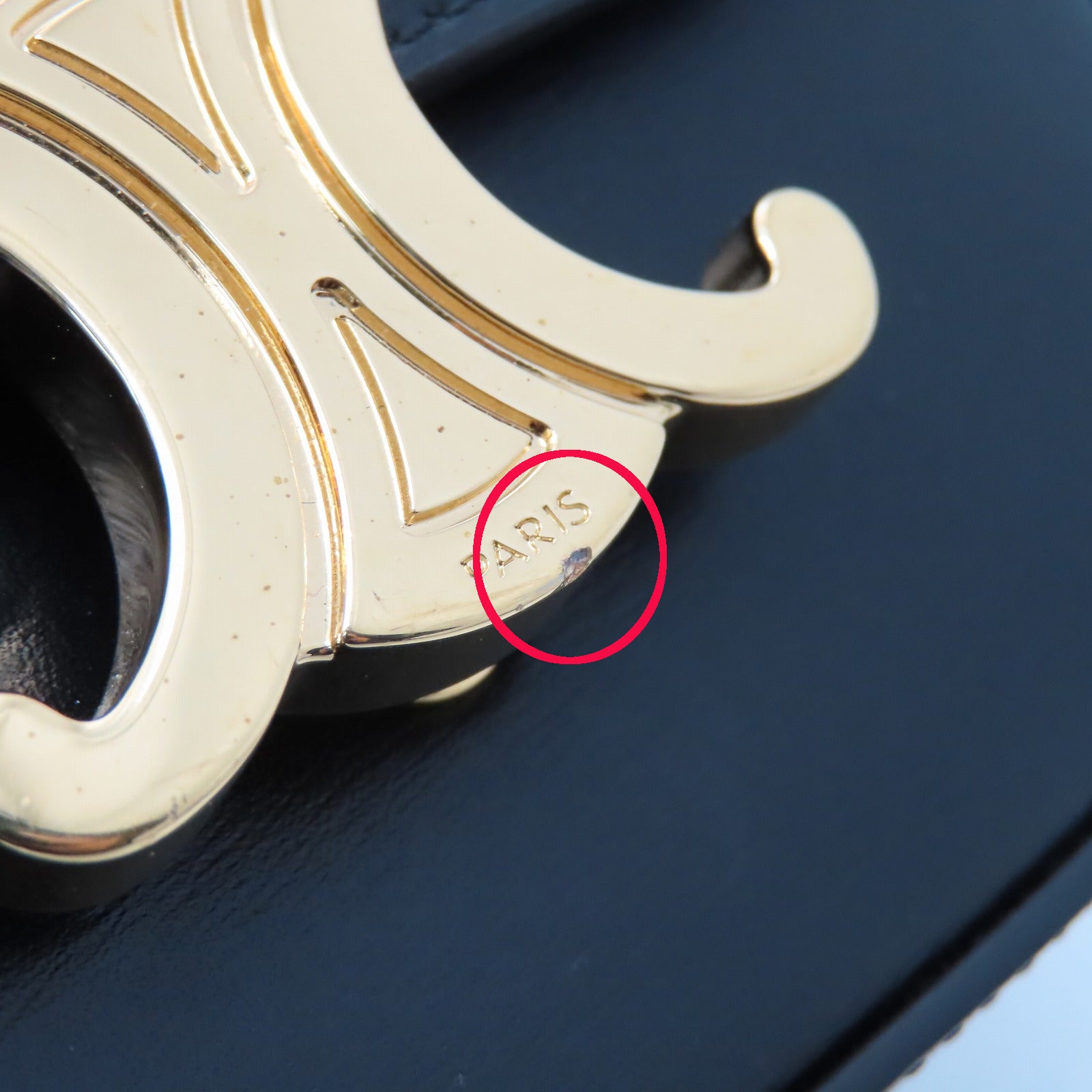 CELINE 牛皮皮革Claude Mini Bag金扣肩背袋黑色