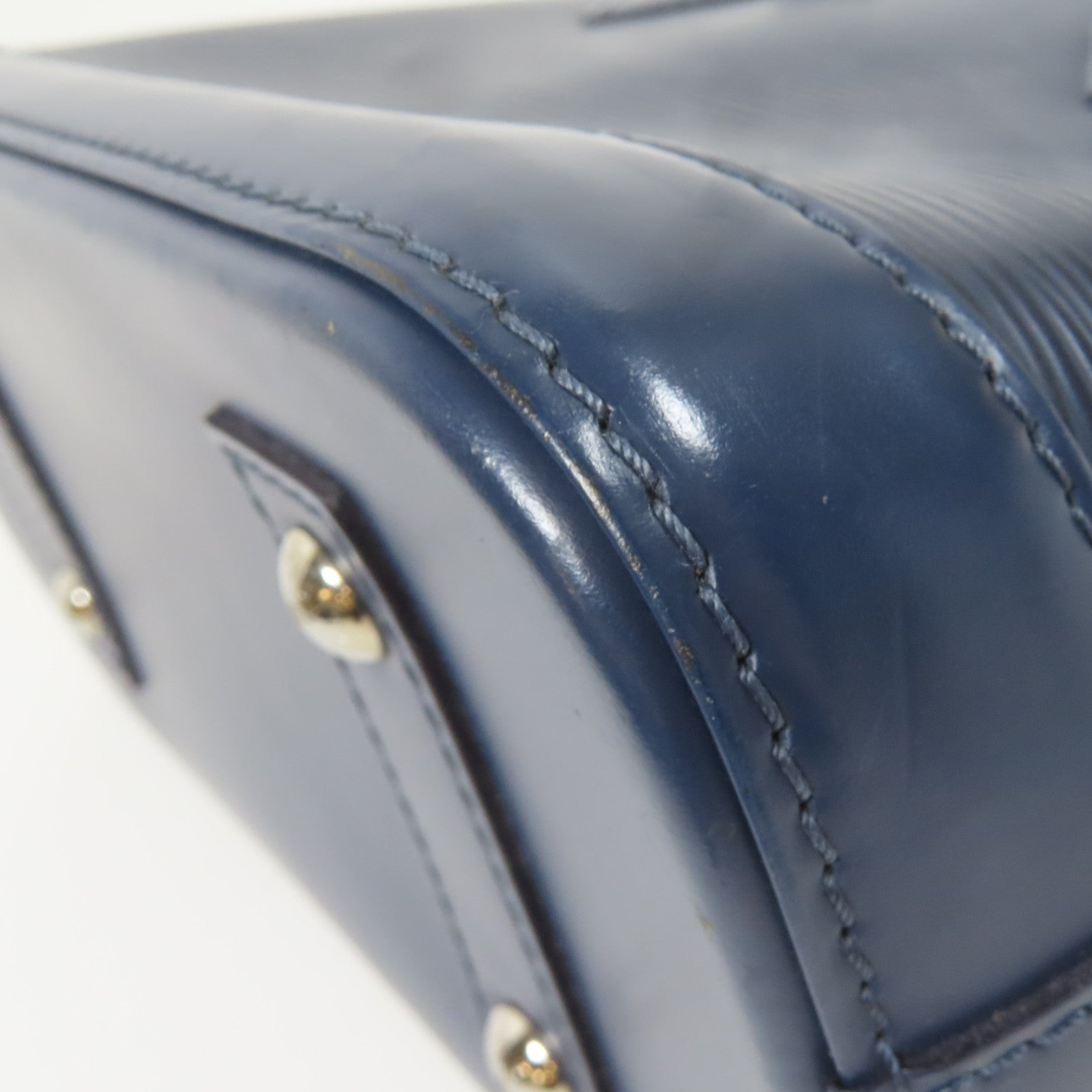 LOUIS VUITTON Epi Alma BB銀扣手挽肩背兩用袋藍色