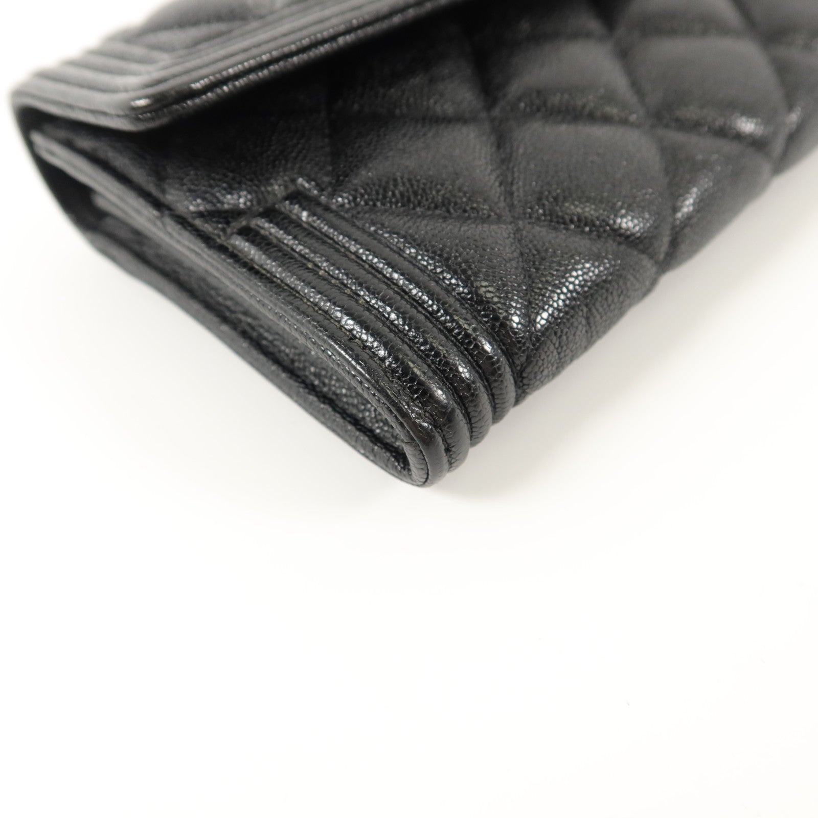 CHANEL 牛皮皮革Boy Long Wallet長錢包