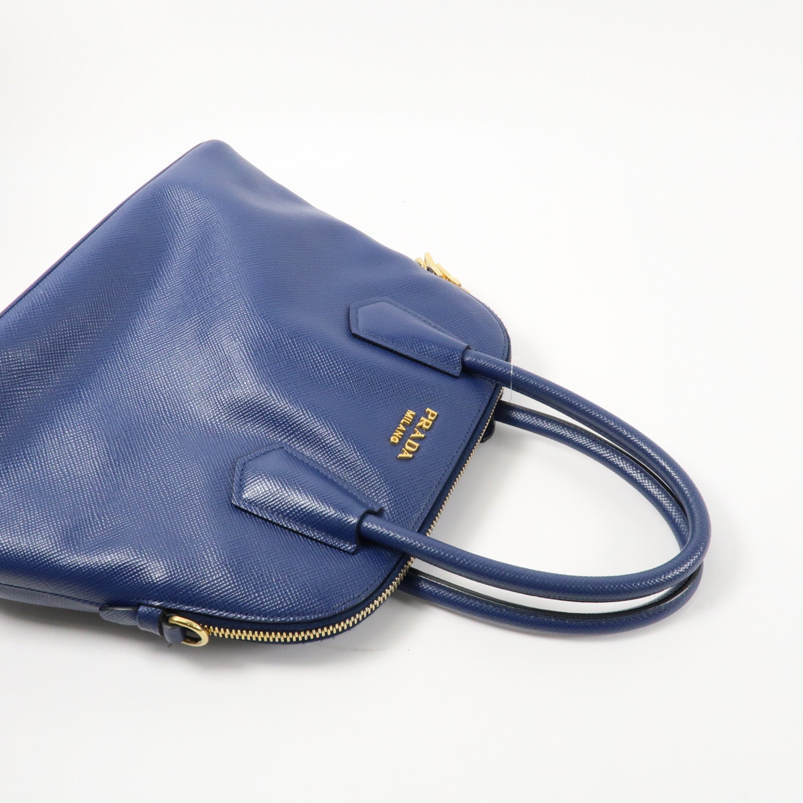 PRADA 牛皮皮革2way Shoulder金扣手挽肩背兩用袋