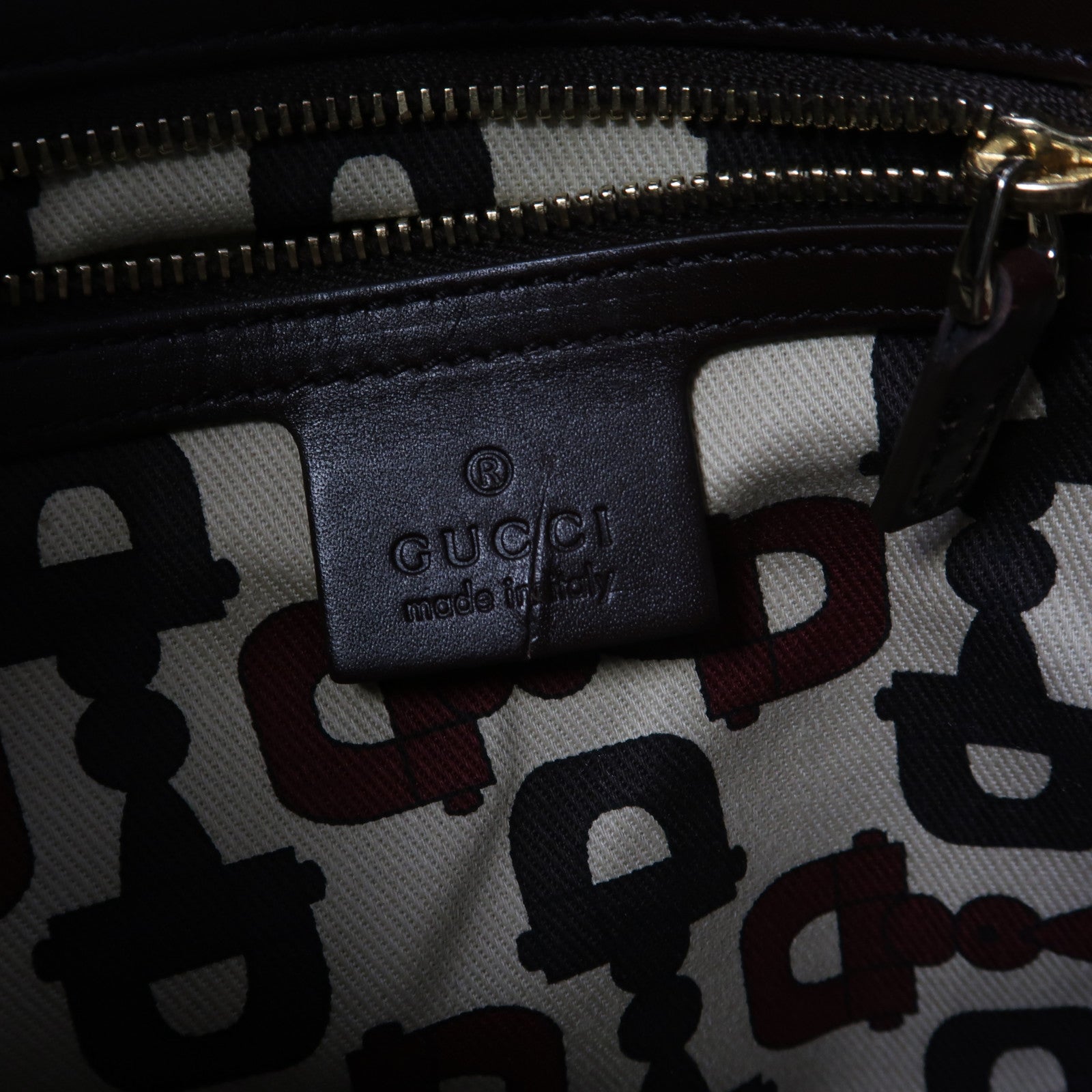 GUCCI 牛皮皮革Shoulder Bag金扣肩背袋啡色