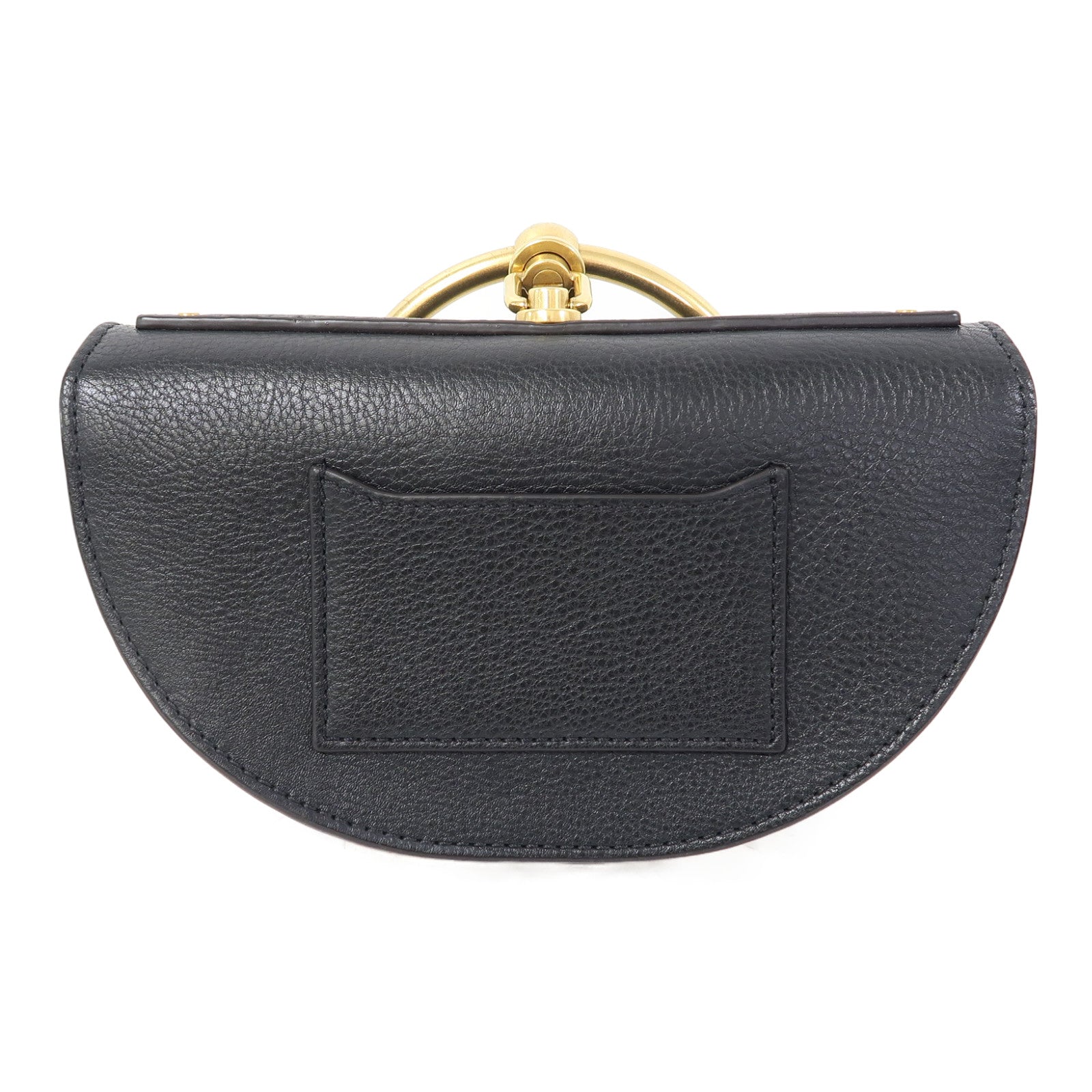 Chloe 牛皮皮革Nile Bracelet Bag金扣手挽肩背兩用袋黑色