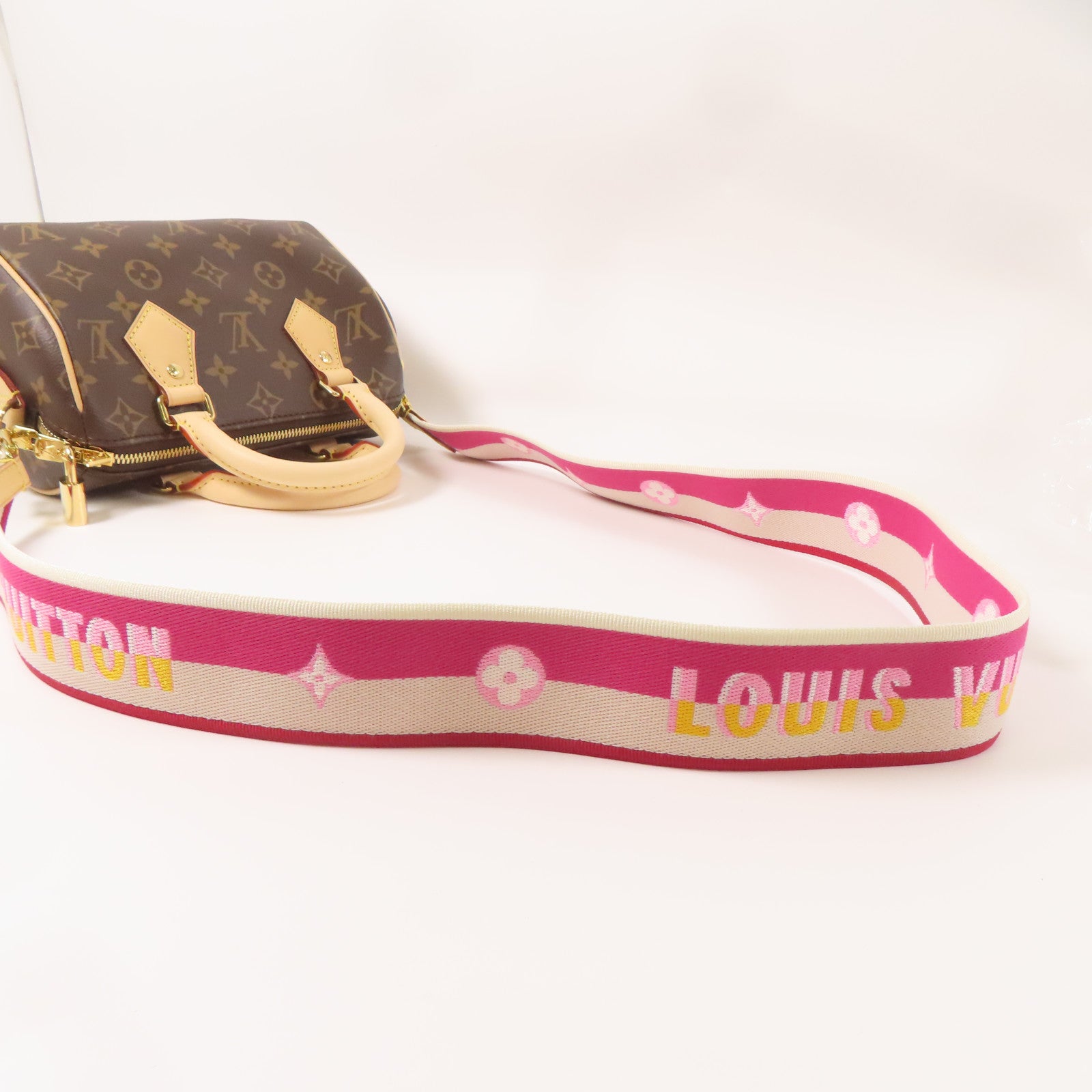 LOUIS VUITTON Monogram Speedy 20金扣手挽肩背兩用袋啡色