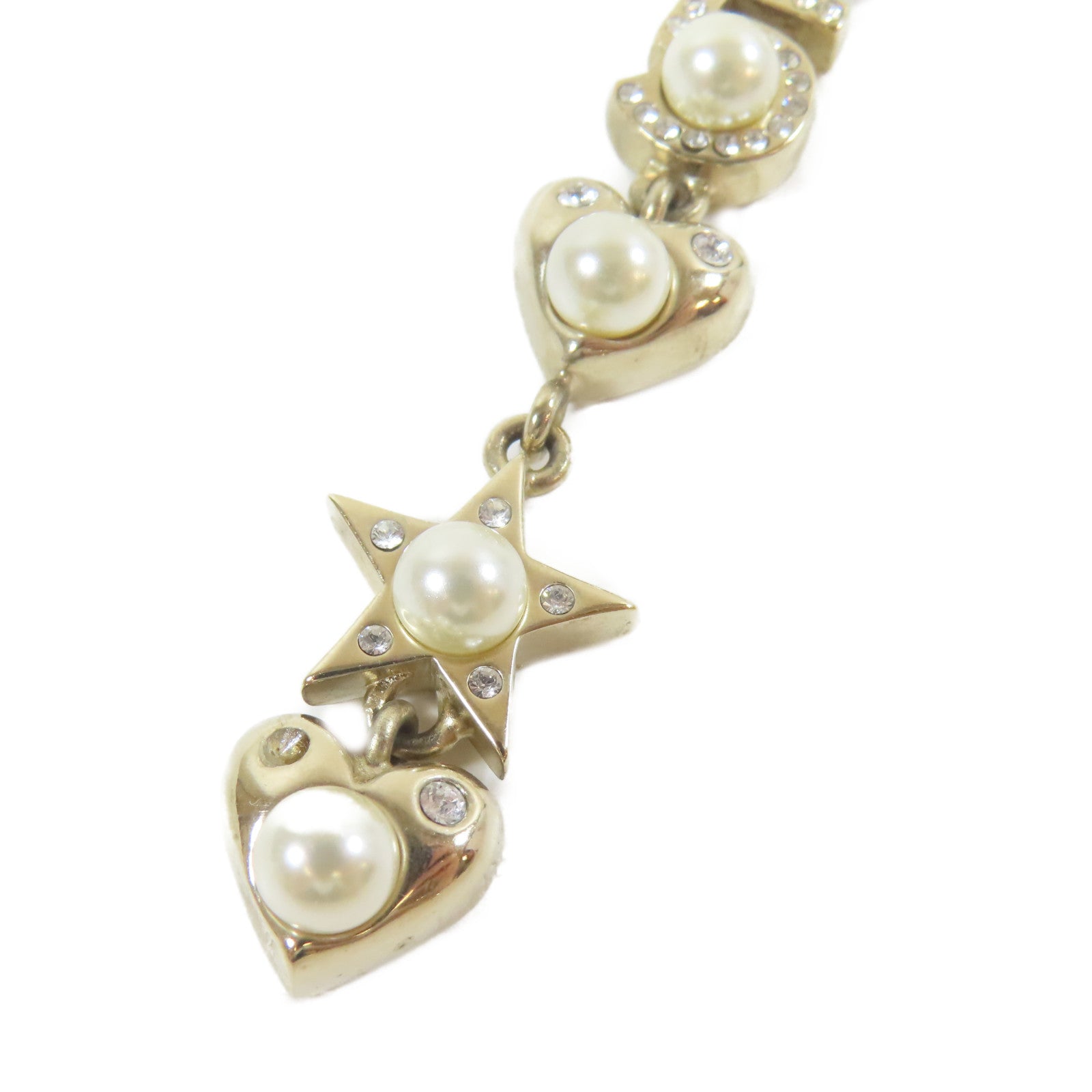 CHANEL 金屬/PVC Earrings金色/白色