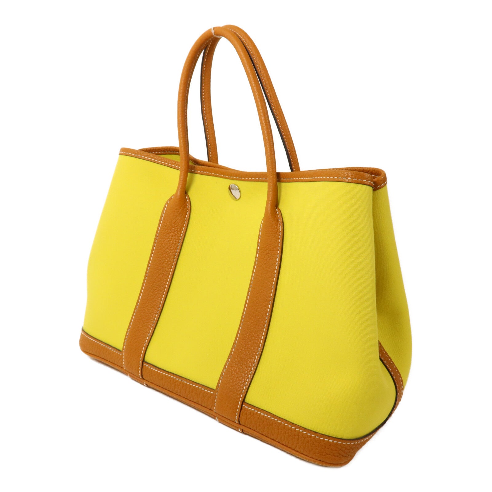 HERMES 帆布Garden Party TPM手挽袋Lime