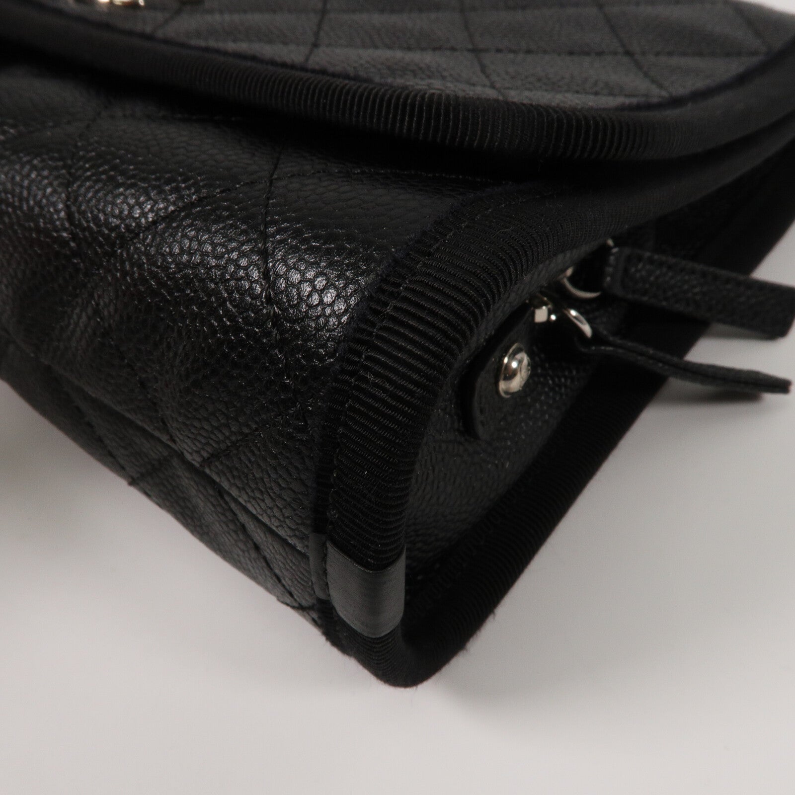 CHANEL 牛皮皮革Top Handle Flap Bag鏈帶手挽肩背兩用袋