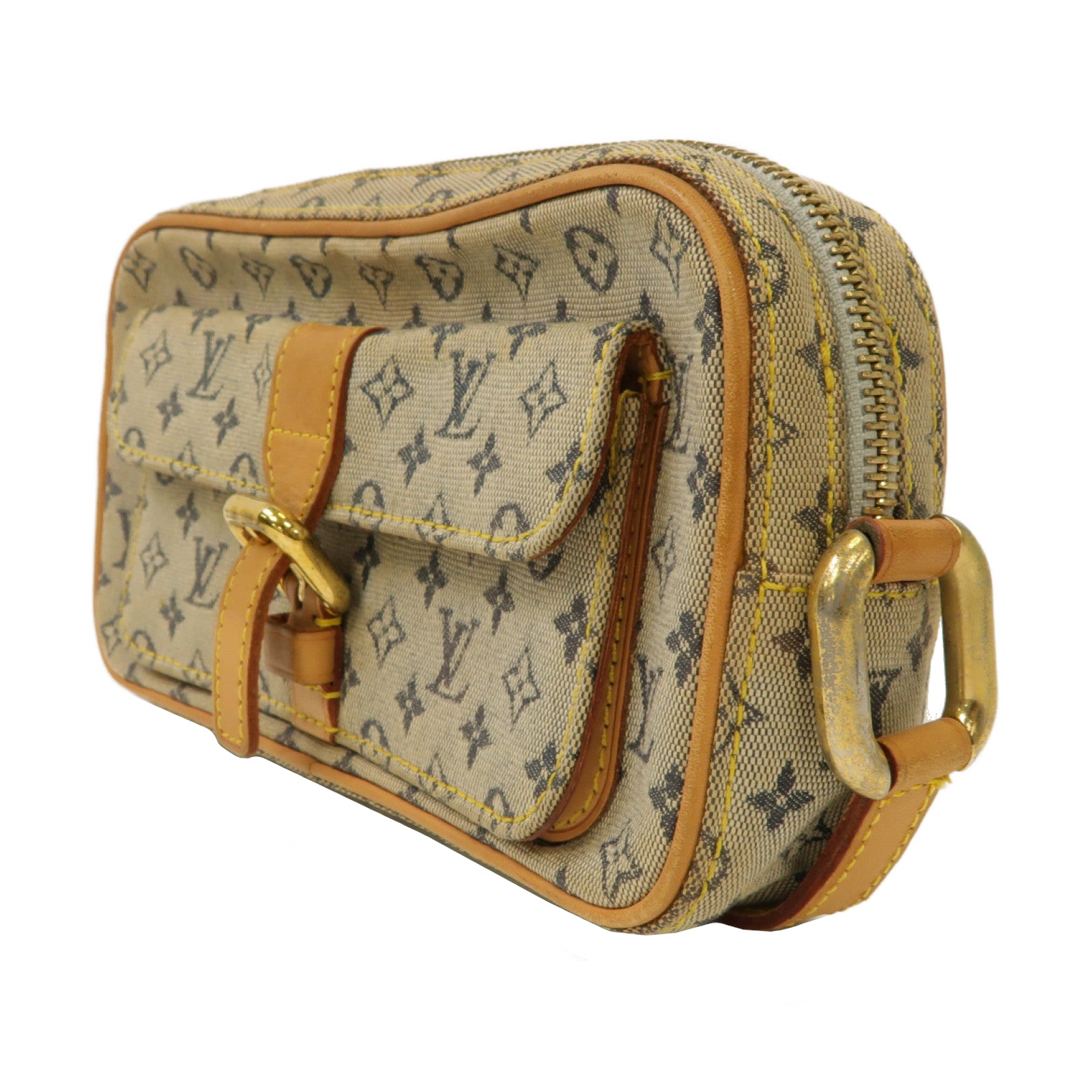 LOUIS VUITTON Monogram Mini Juliet MM金扣肩背袋藍色