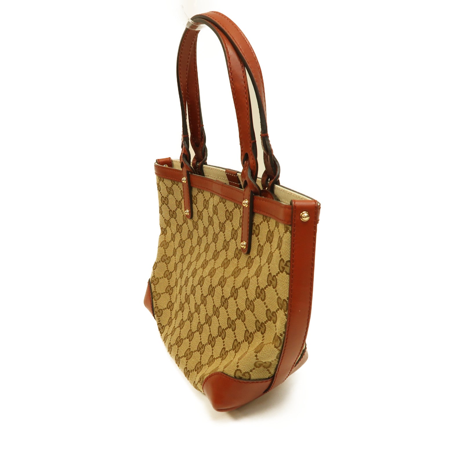 GUCCI 帆布Shoulder Bag金扣肩背袋啡色