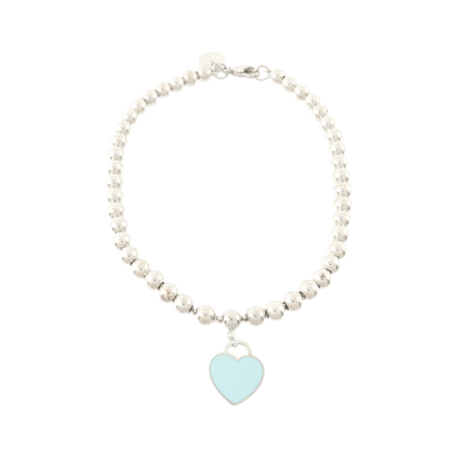 TIFFANY＆CO 925純銀/琺瑯Return To Tiffiany Heart Bracelet手鏈