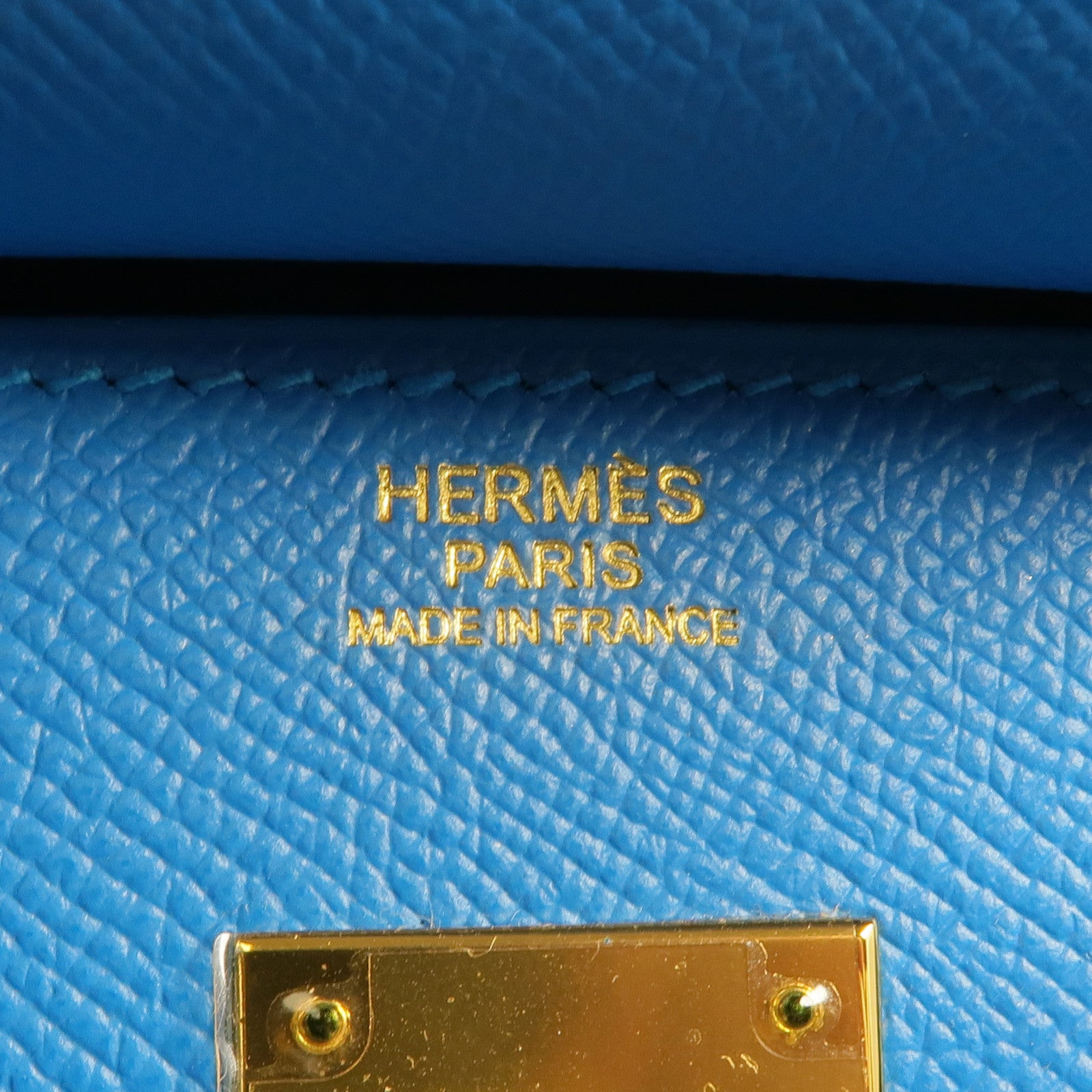 HERMES Epsom皮革Birkin 30金扣手挽袋Bleu Zanzibar